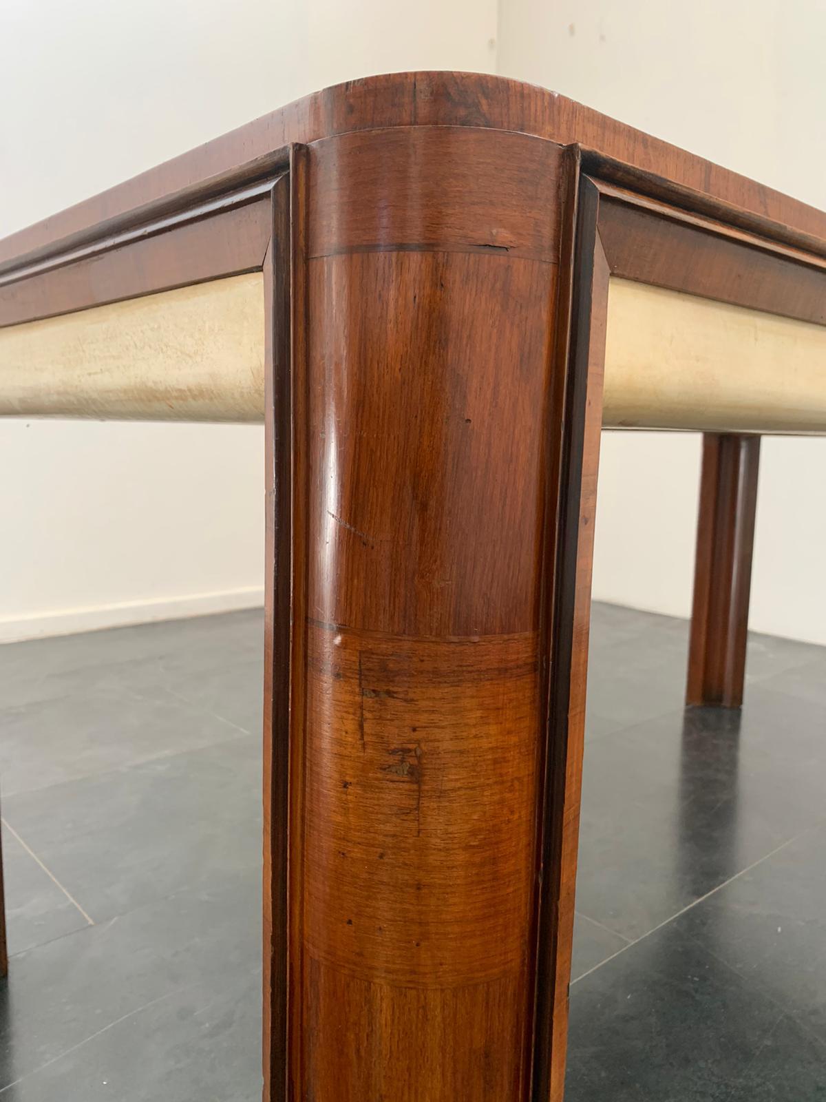 Art Deco Table in Rosewood and Parchment by Pietro Busnelli 8