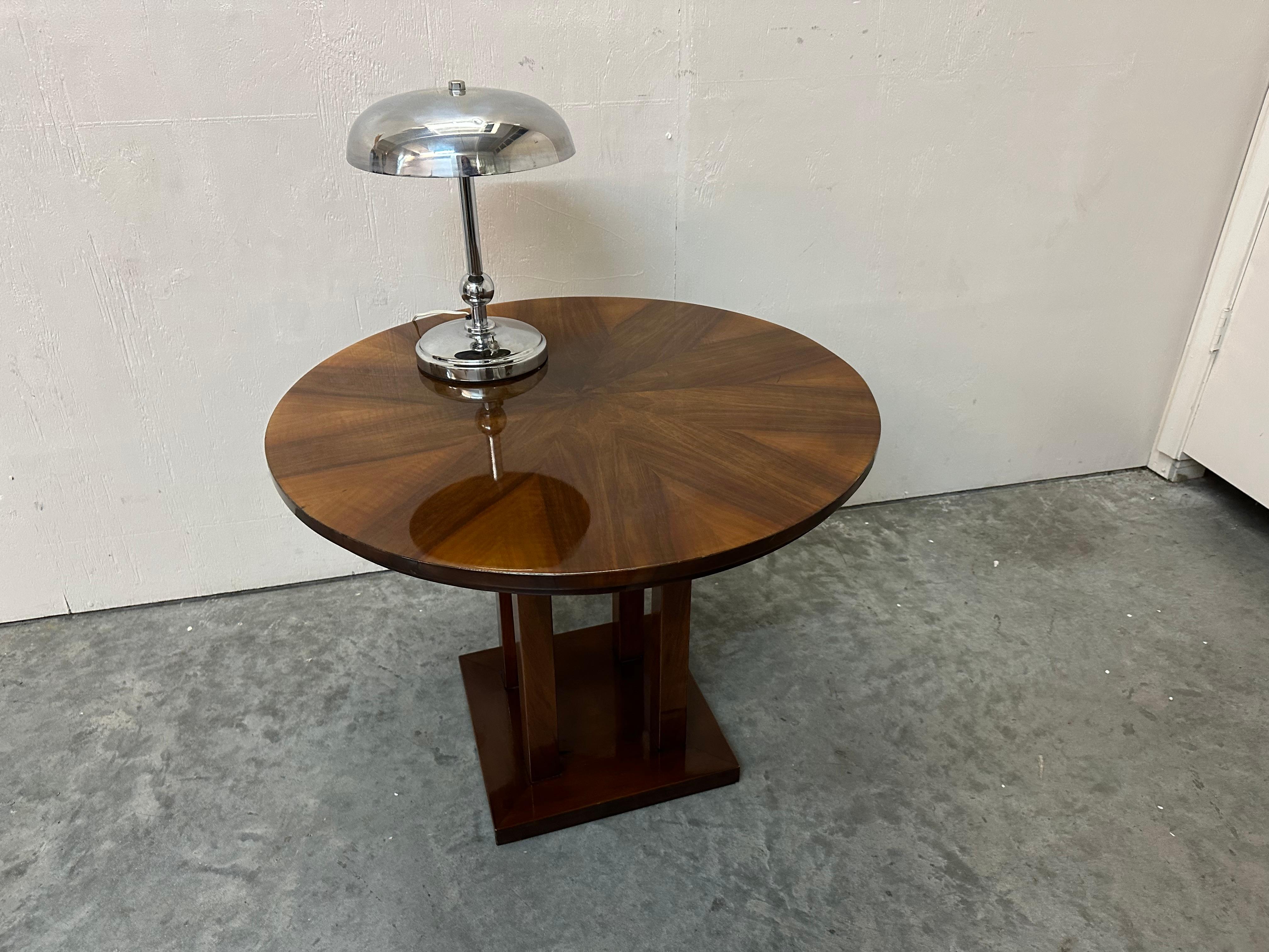 Art-déco-Tisch aus Holz, Französisch, 1930 im Angebot 11