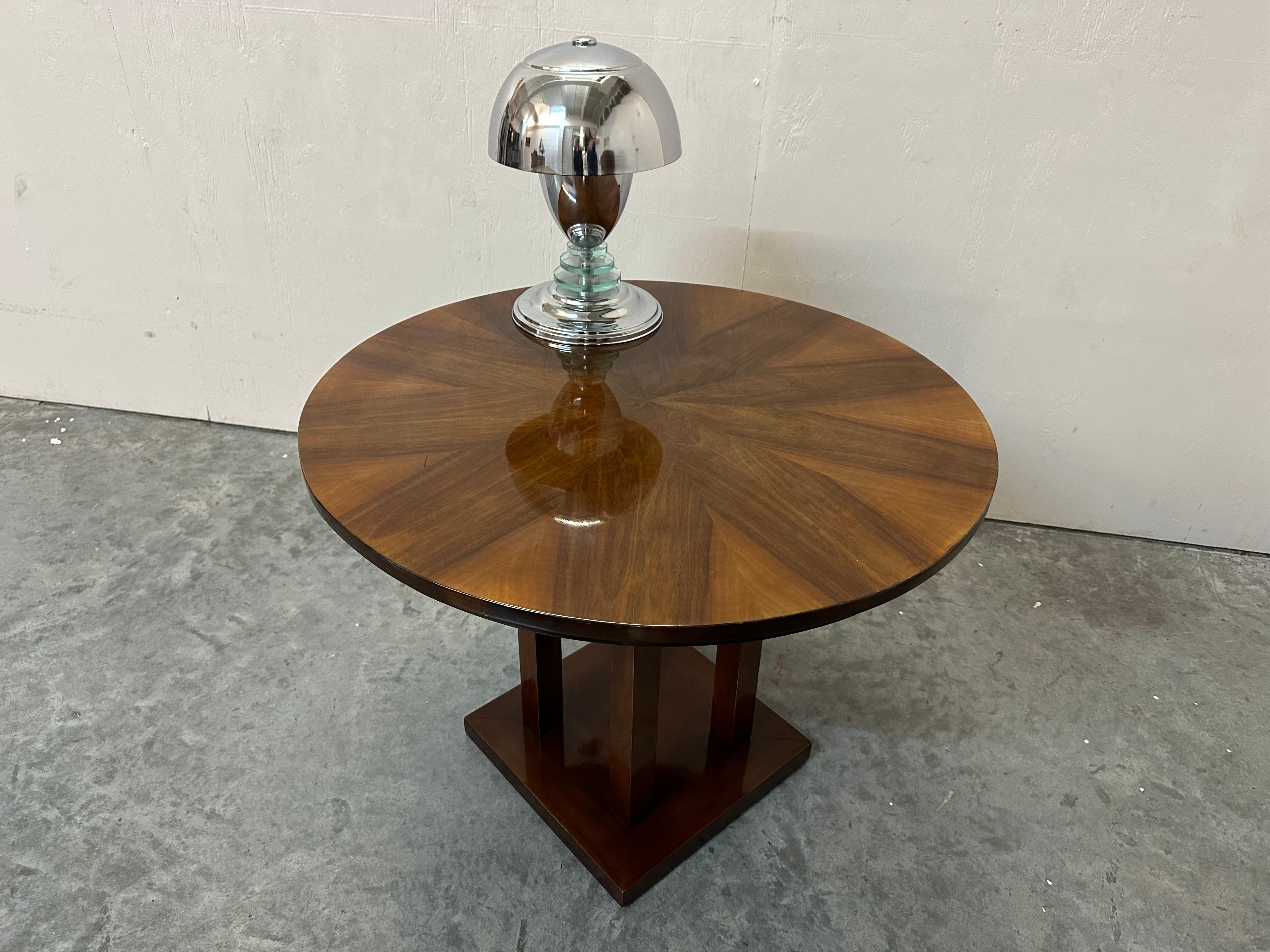 Art-déco-Tisch aus Holz, Französisch, 1930 im Angebot 12