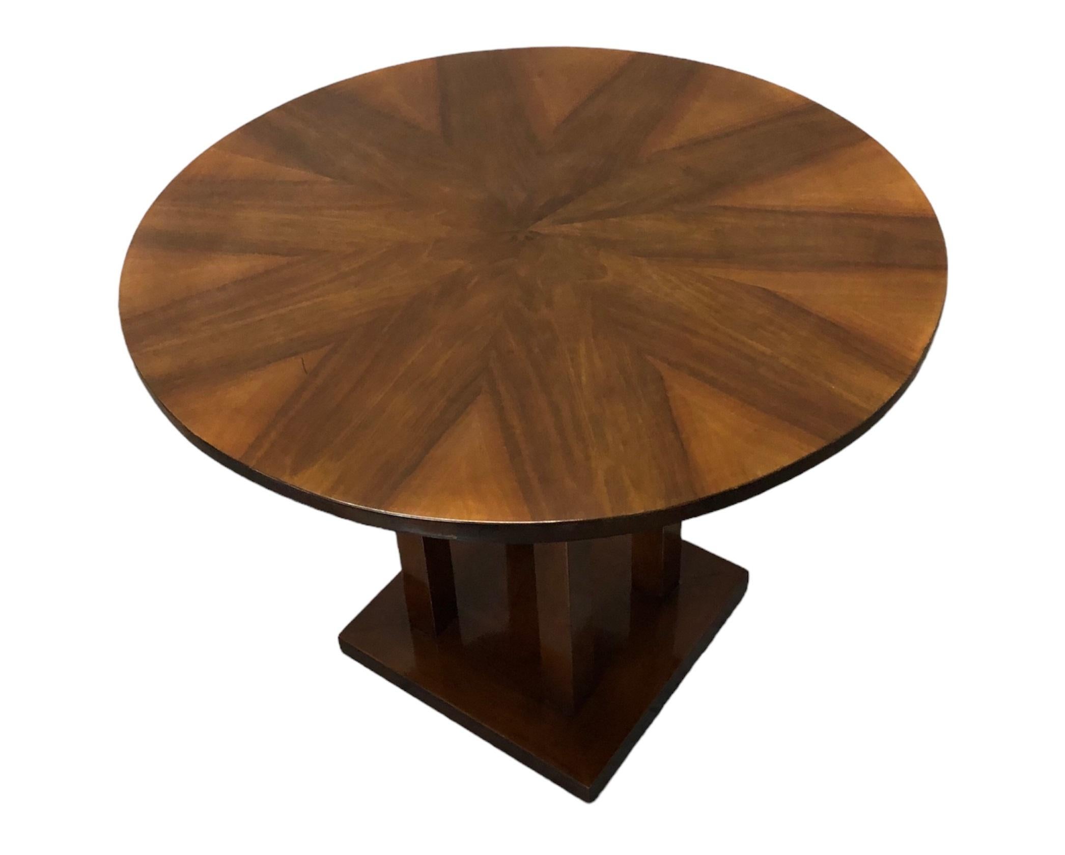 Art-déco-Tisch aus Holz, Französisch, 1930 im Angebot 13