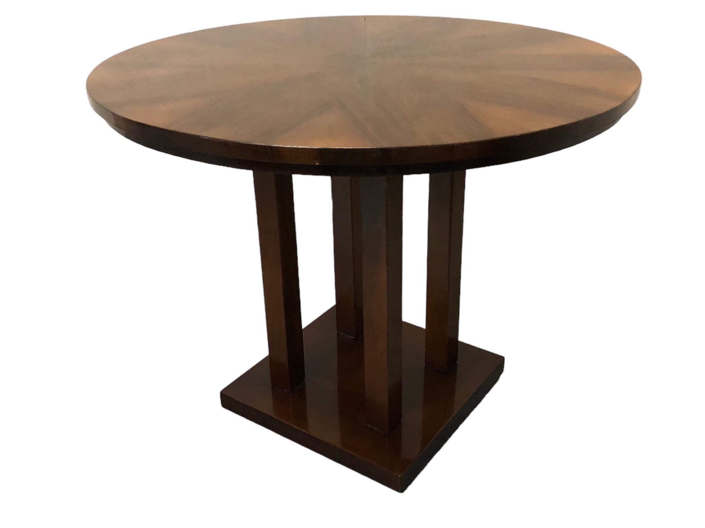 Art-déco-Tisch aus Holz, Französisch, 1930 im Angebot 14
