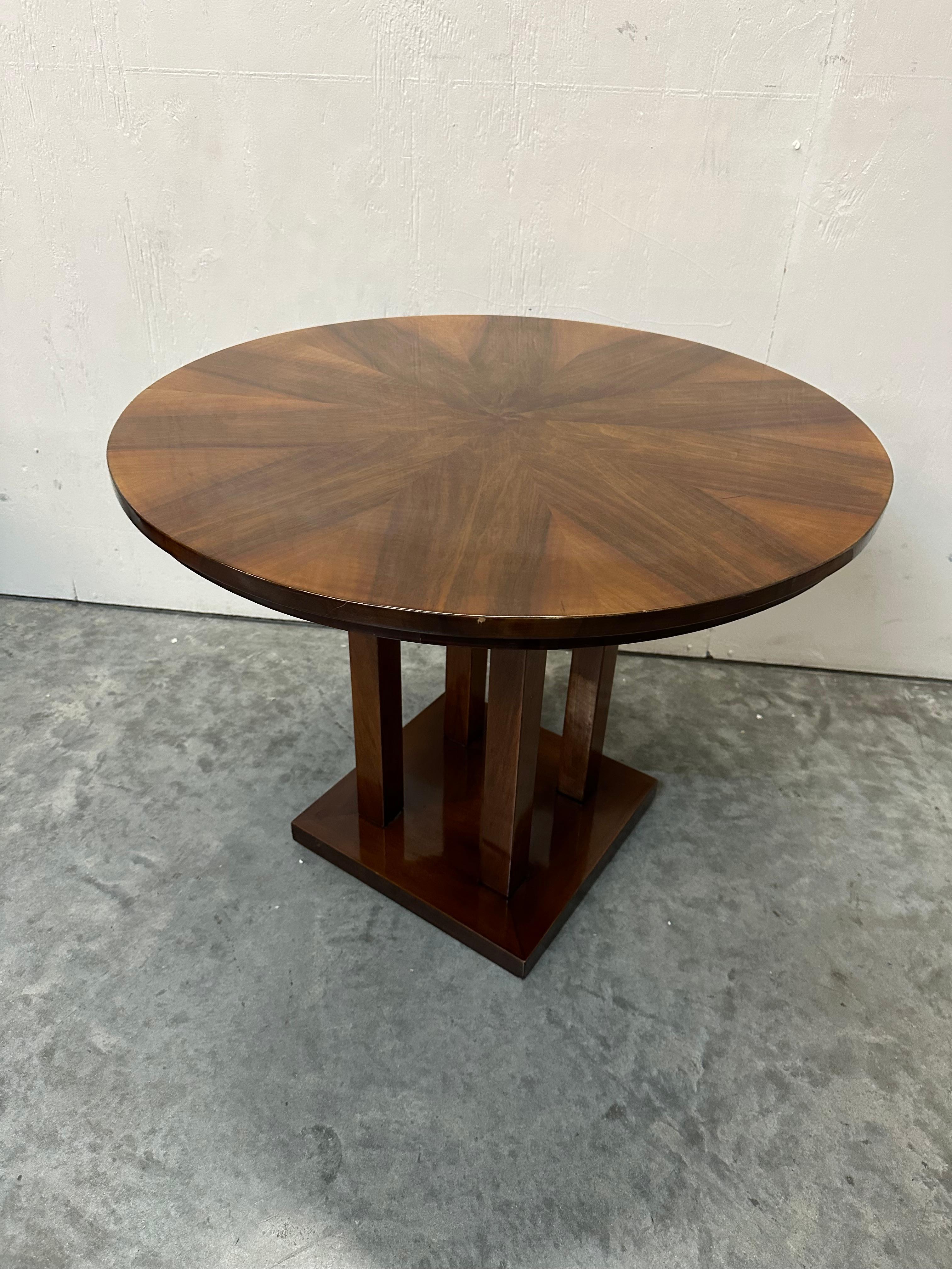 Art-déco-Tisch aus Holz, Französisch, 1930 im Angebot 1