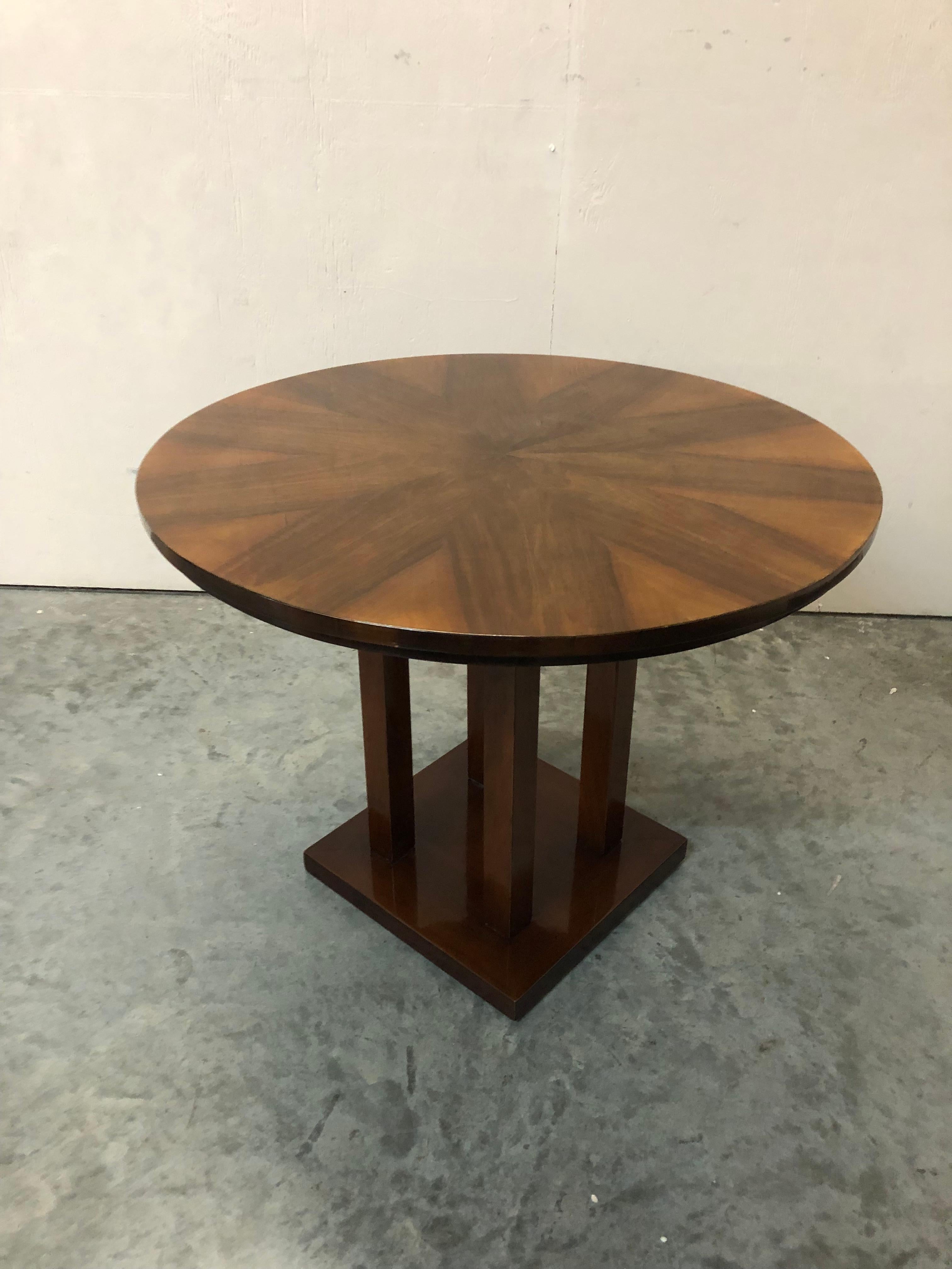 Art-déco-Tisch aus Holz, Französisch, 1930 im Angebot 7