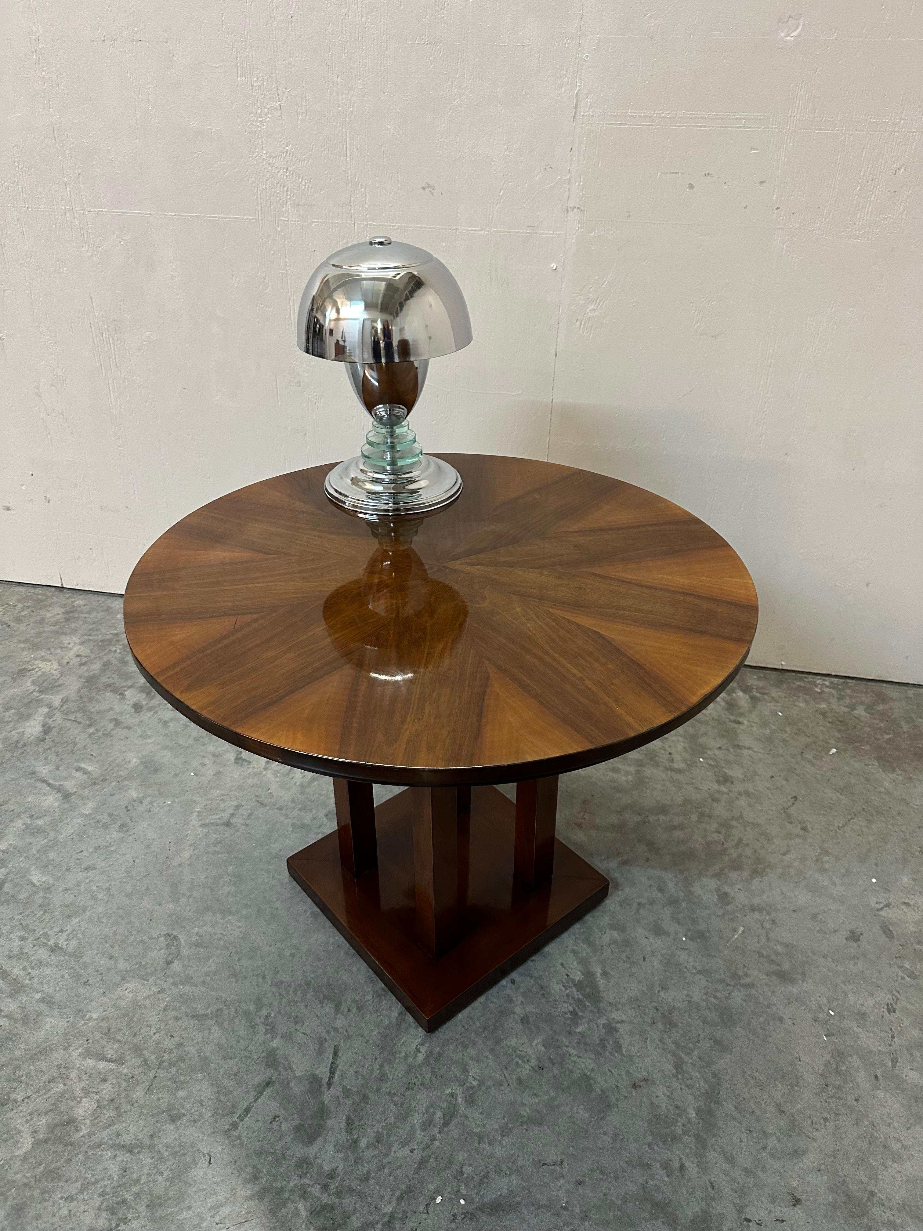 Art-déco-Tisch aus Holz, Französisch, 1930 im Angebot 3