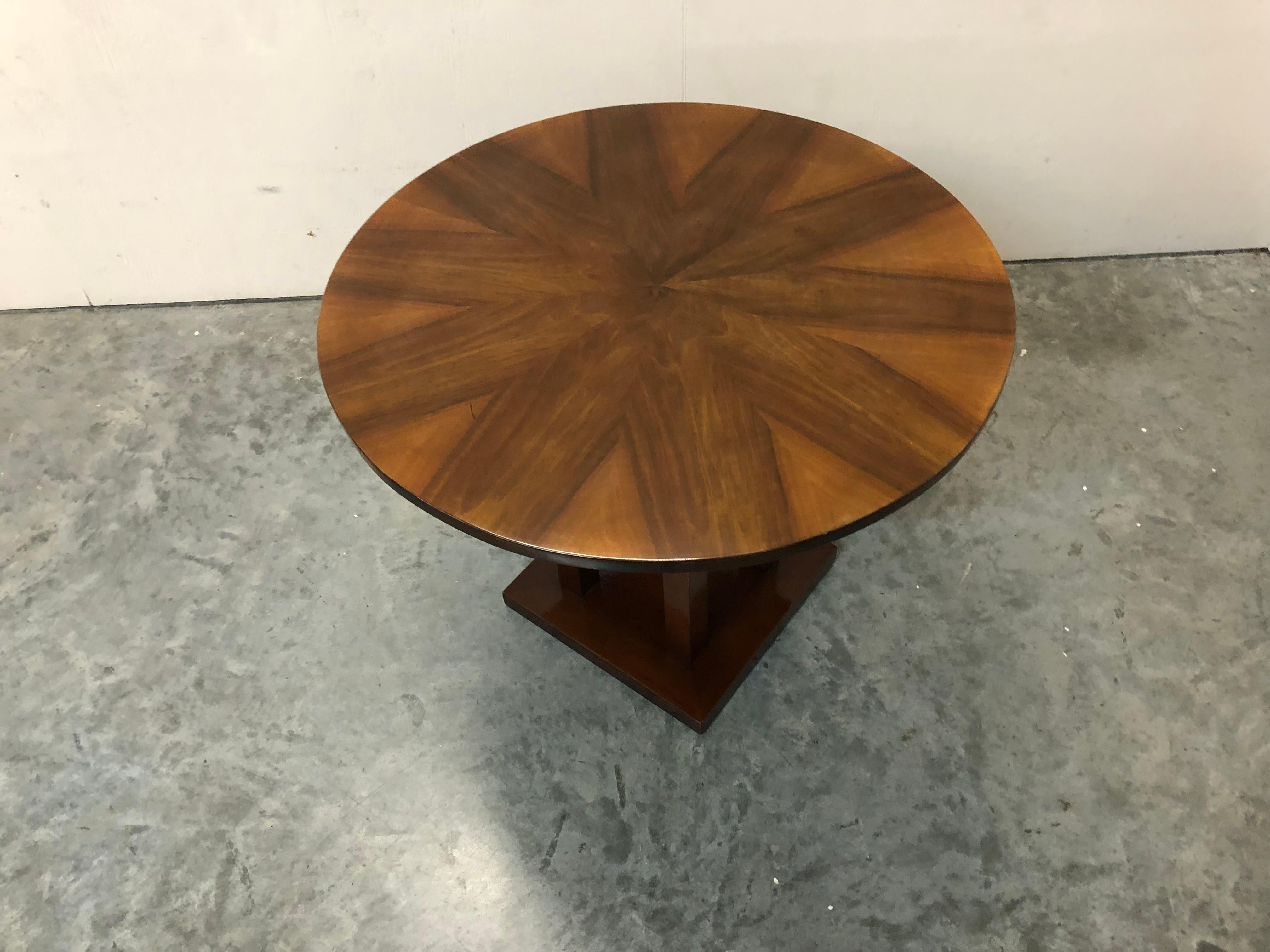 Art-déco-Tisch aus Holz, Französisch, 1930 im Angebot 8