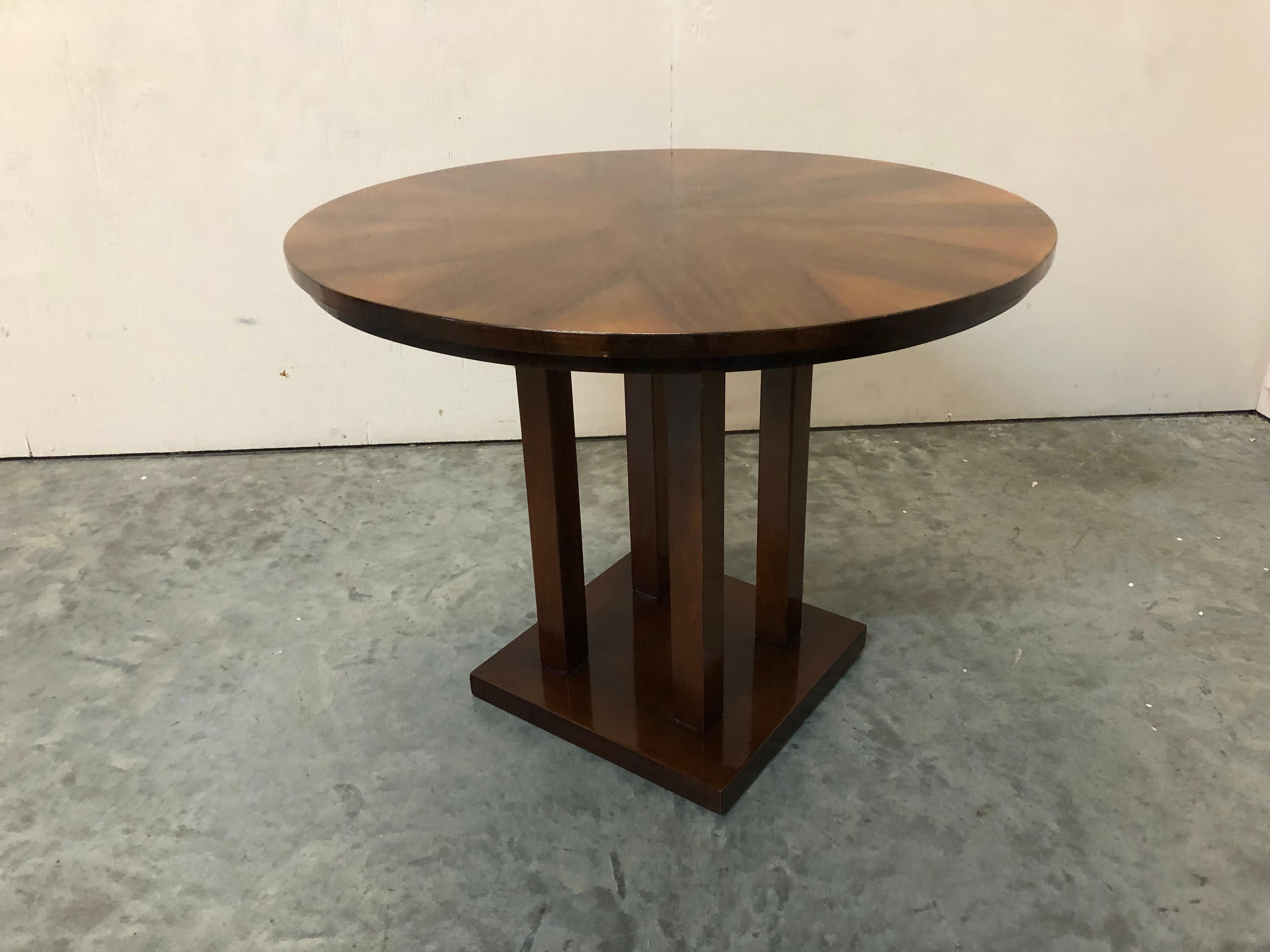 Art-déco-Tisch aus Holz, Französisch, 1930 im Angebot 9