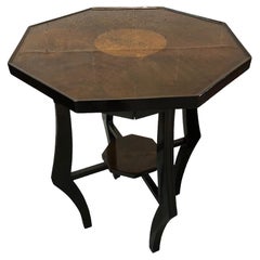 Mesa Art Decó de madera con marquetería, francesa, 1930