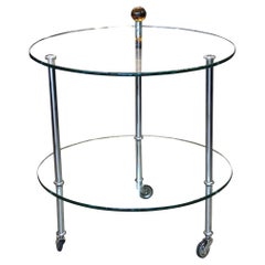 Art Deco Table, Italy, 1930, Material, Glass, Murano and Chrome