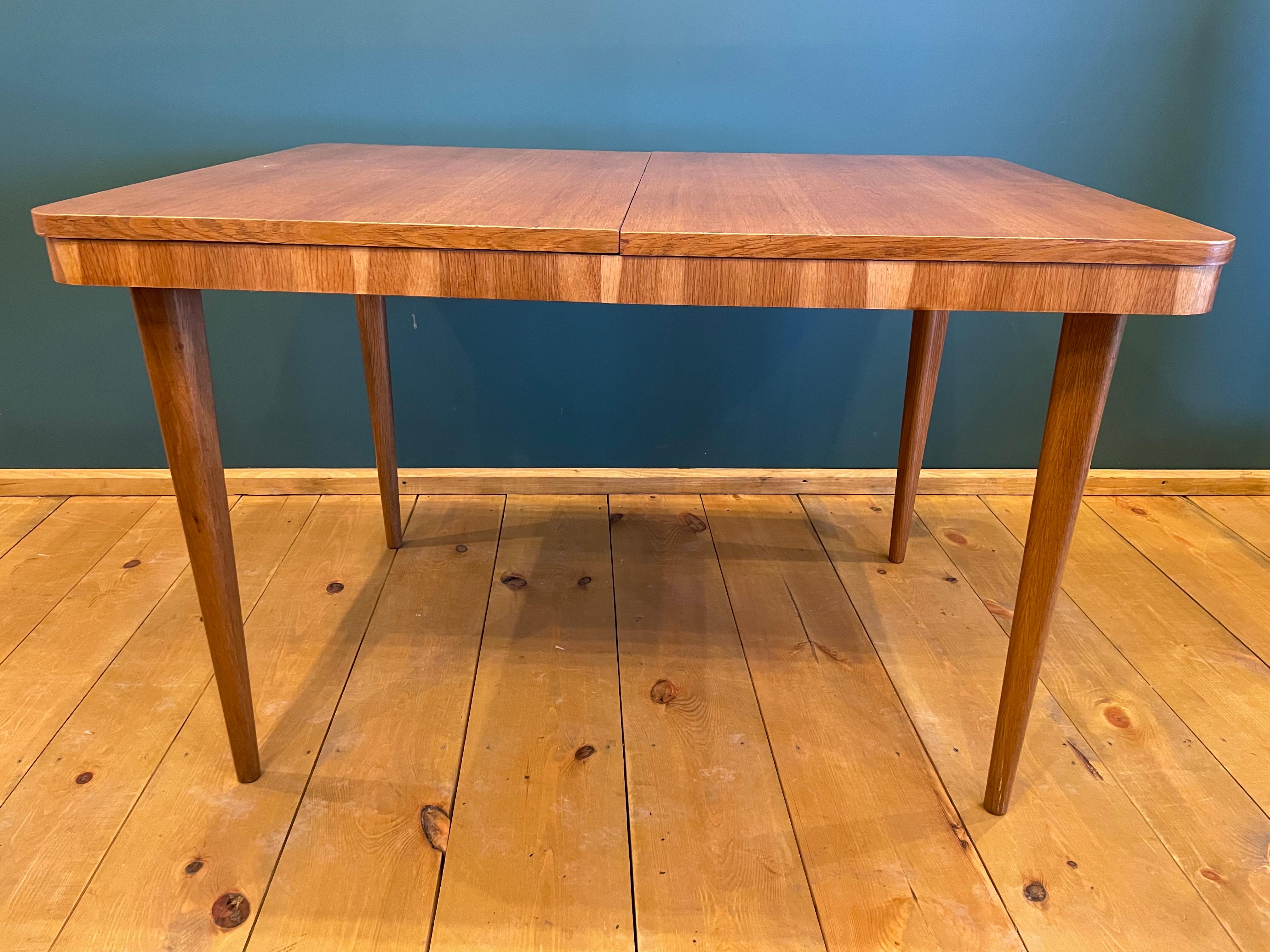 Oak Art Deco Table J. Halabala For Sale