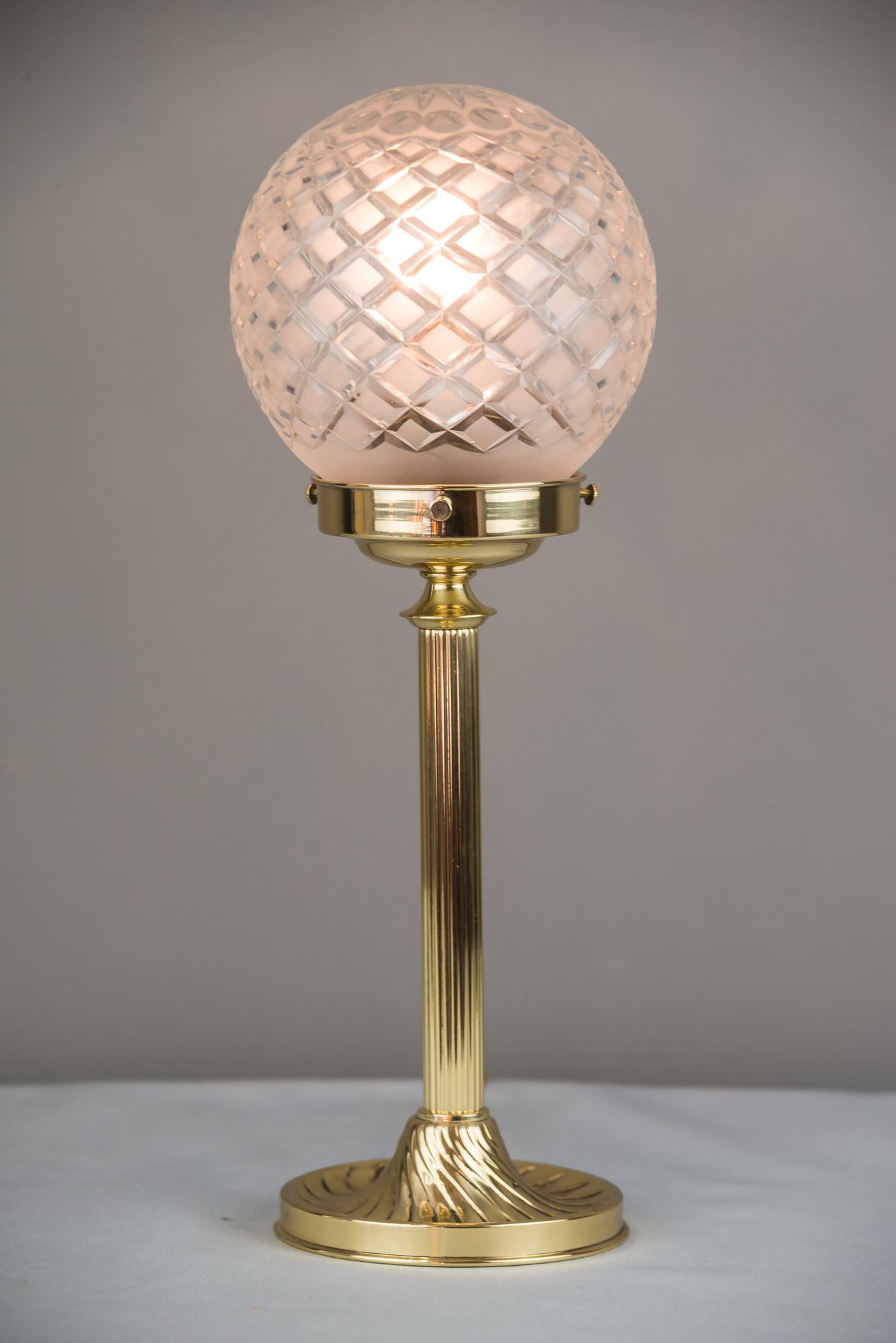 Polished Art Deco Table Lamp, 1920s