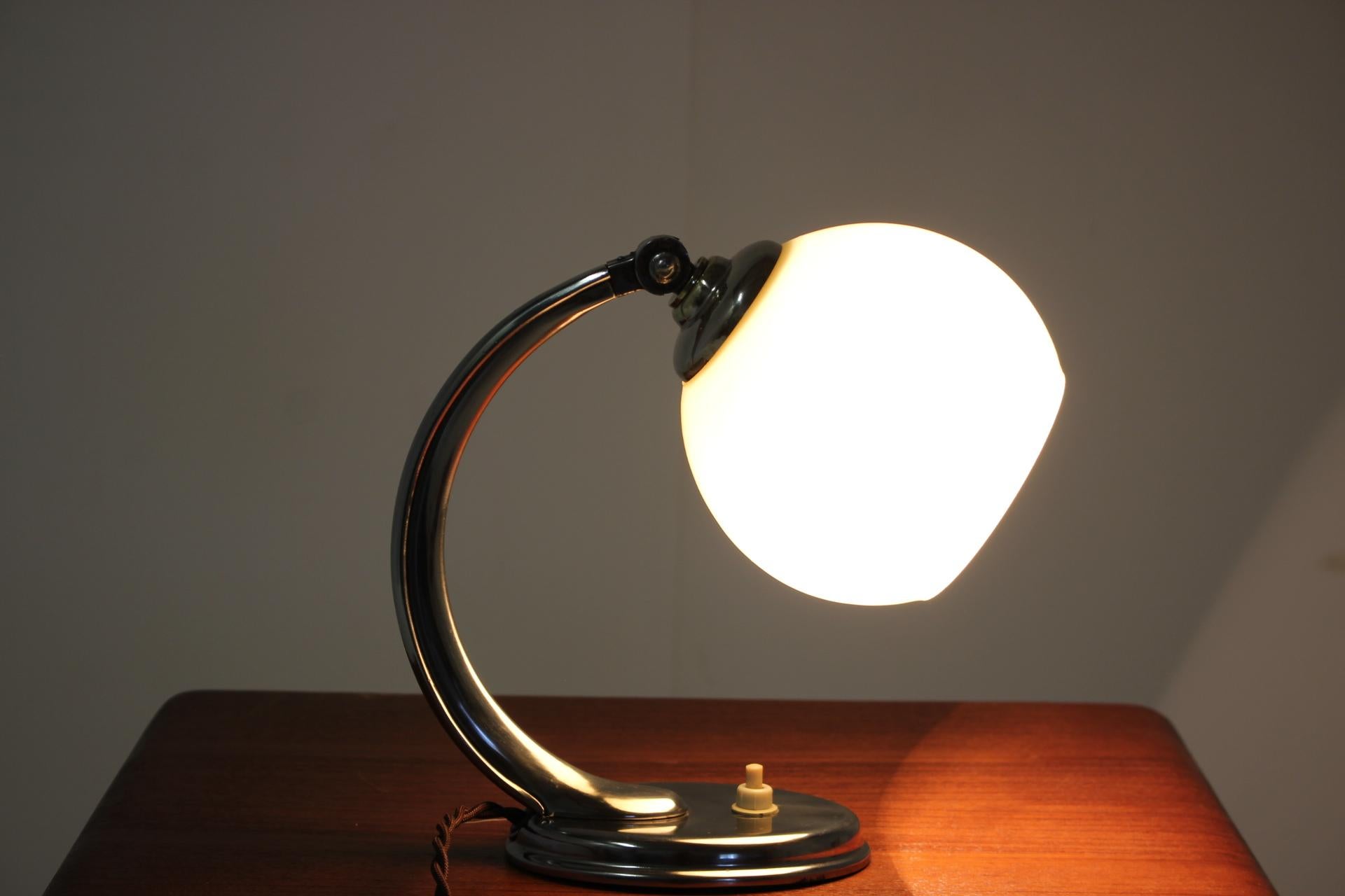 Czech Art Deco Table Lamp, 1930s