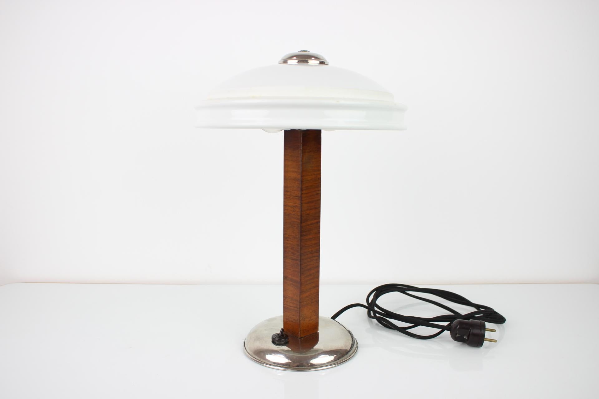 Czech Art Deco Table Lamp, 1930's For Sale