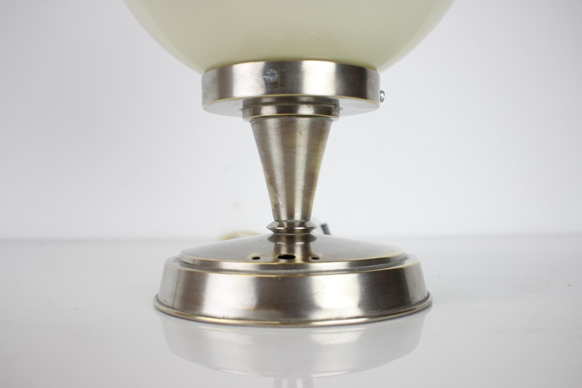 Glass Art Deco Table Lamp, 1930s