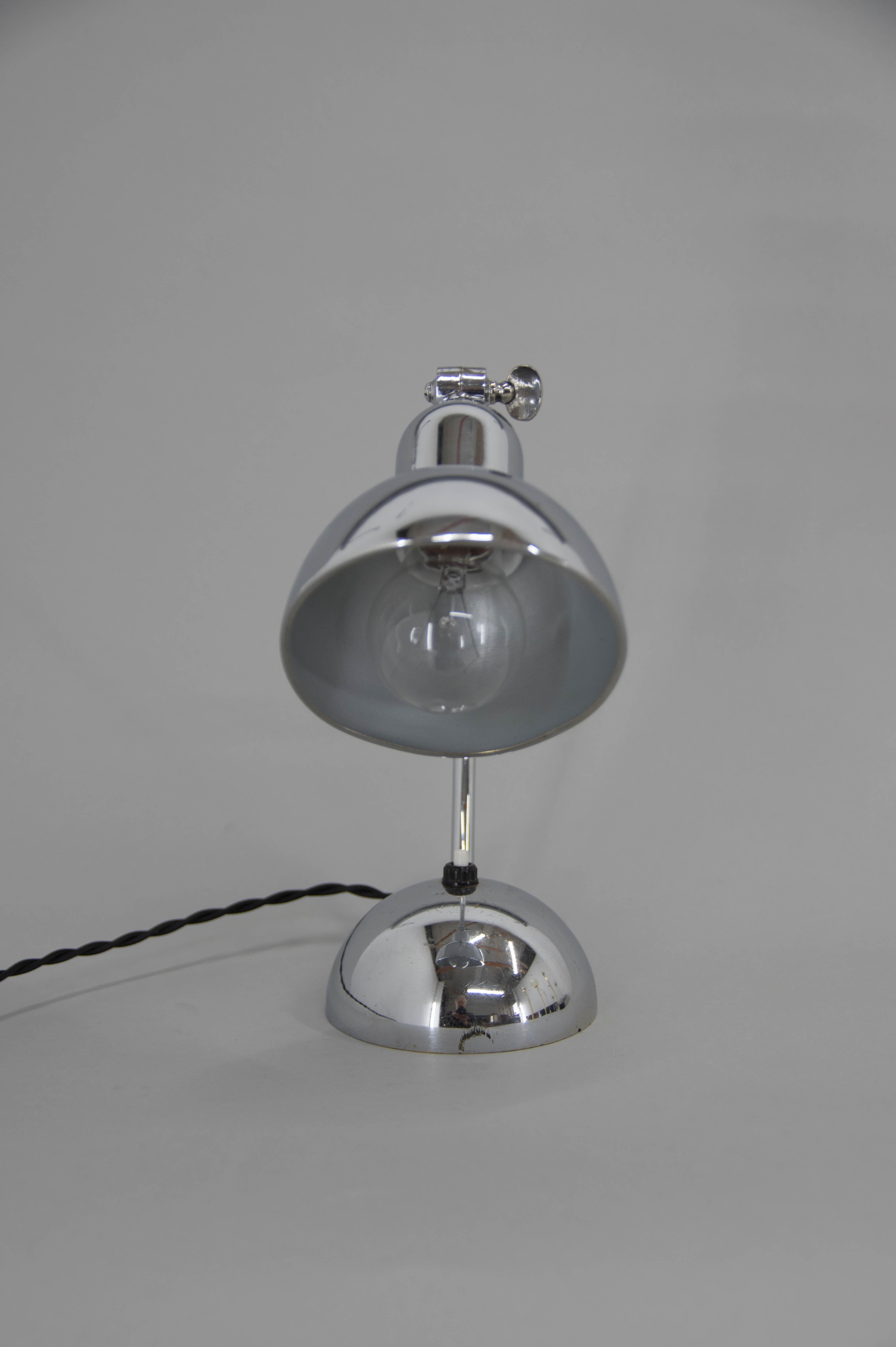 Milieu du XXe siècle Lampe de table Art Déco, années 1930, restaurée en vente