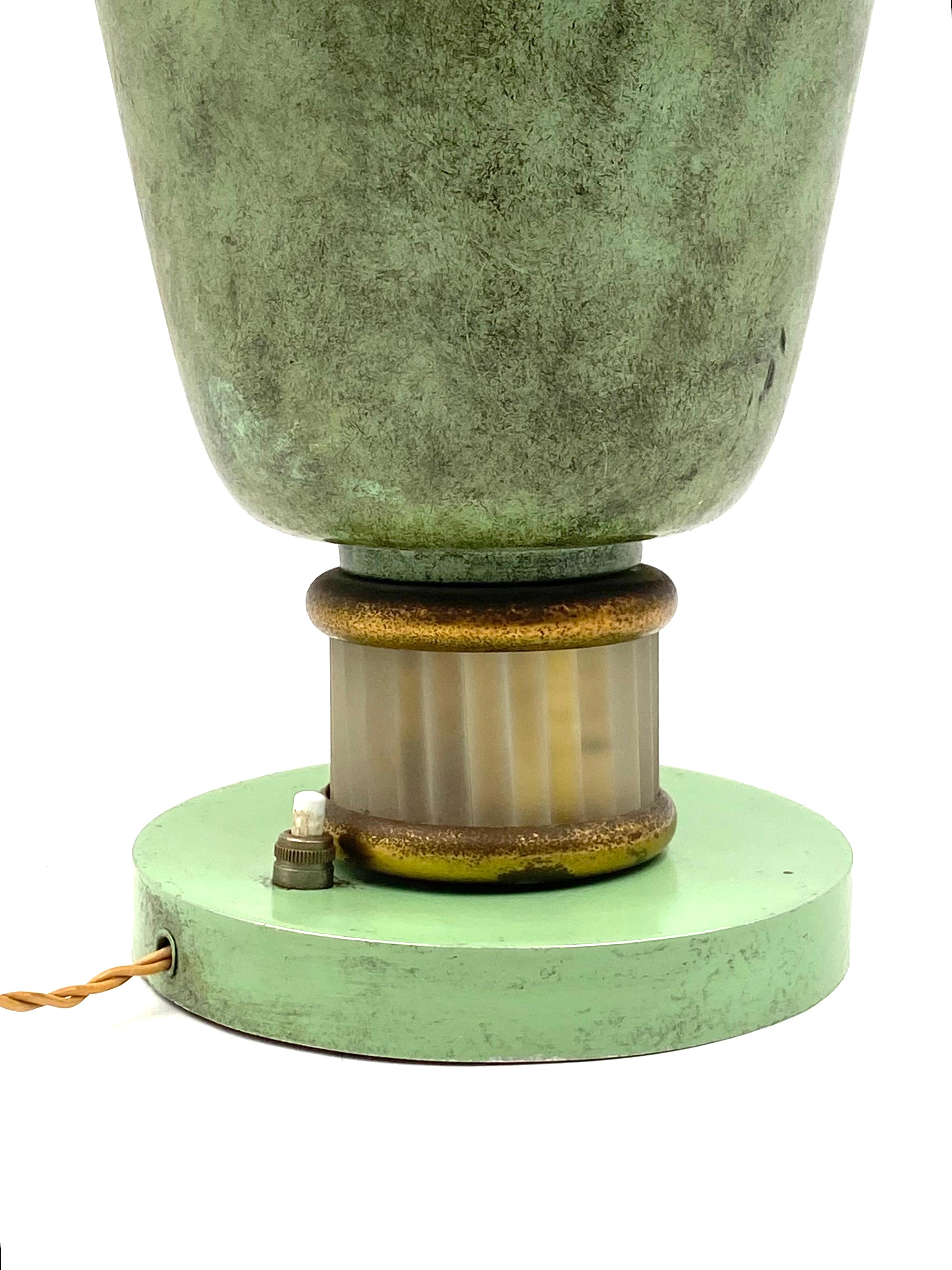 Lampe de table Art déco attribuée à Edmond Etling, France, vers 1920 en vente 4