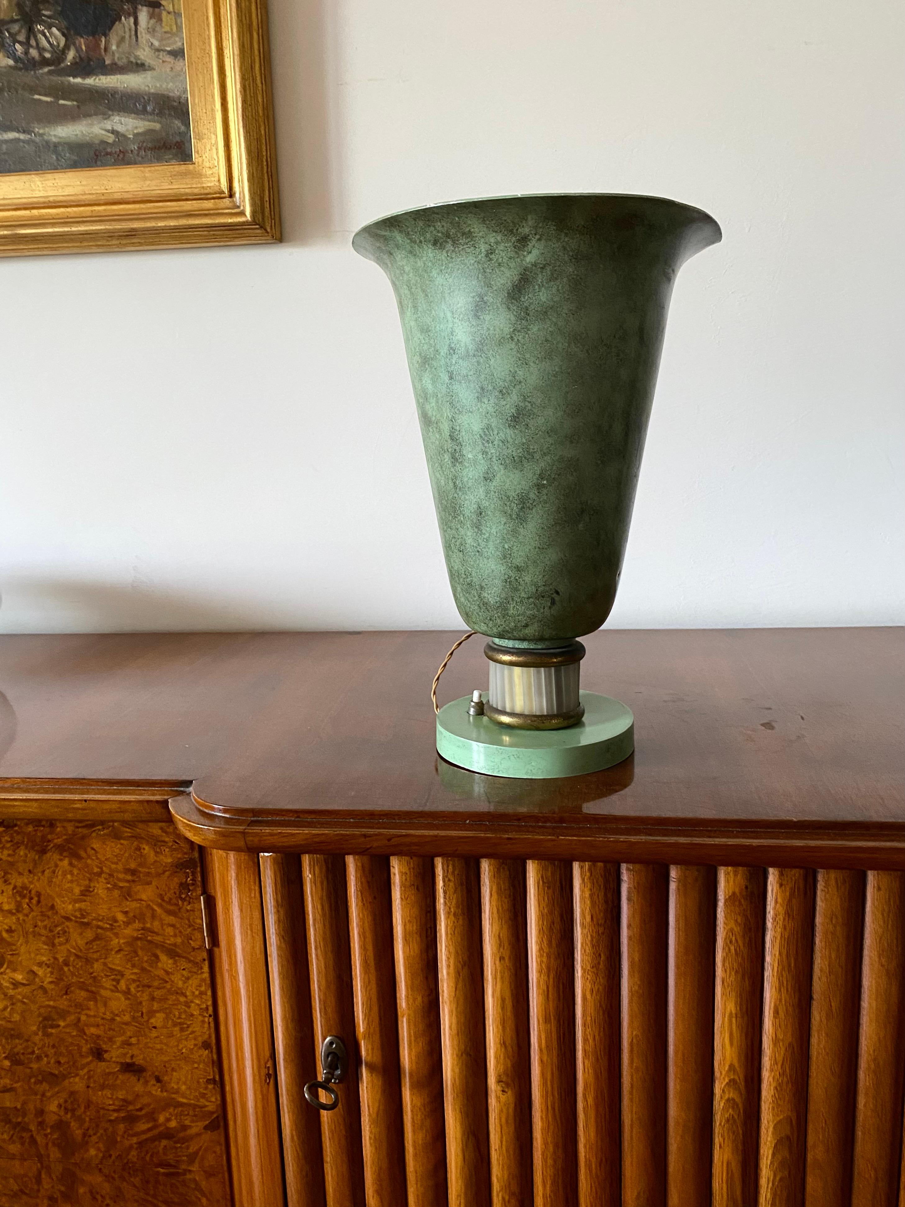 Lampe de table Art déco attribuée à Edmond Etling, France, vers 1920 en vente 7