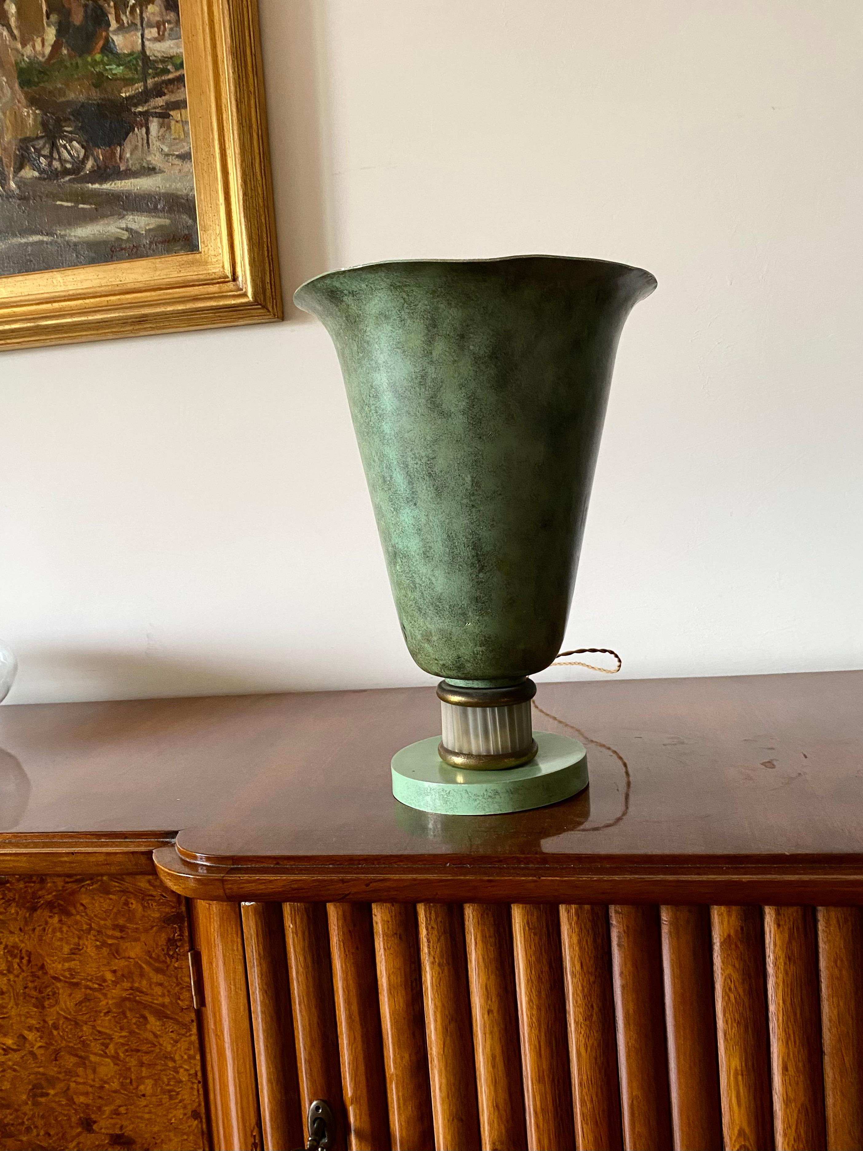 Lampe de table Art déco attribuée à Edmond Etling, France, vers 1920 en vente 9