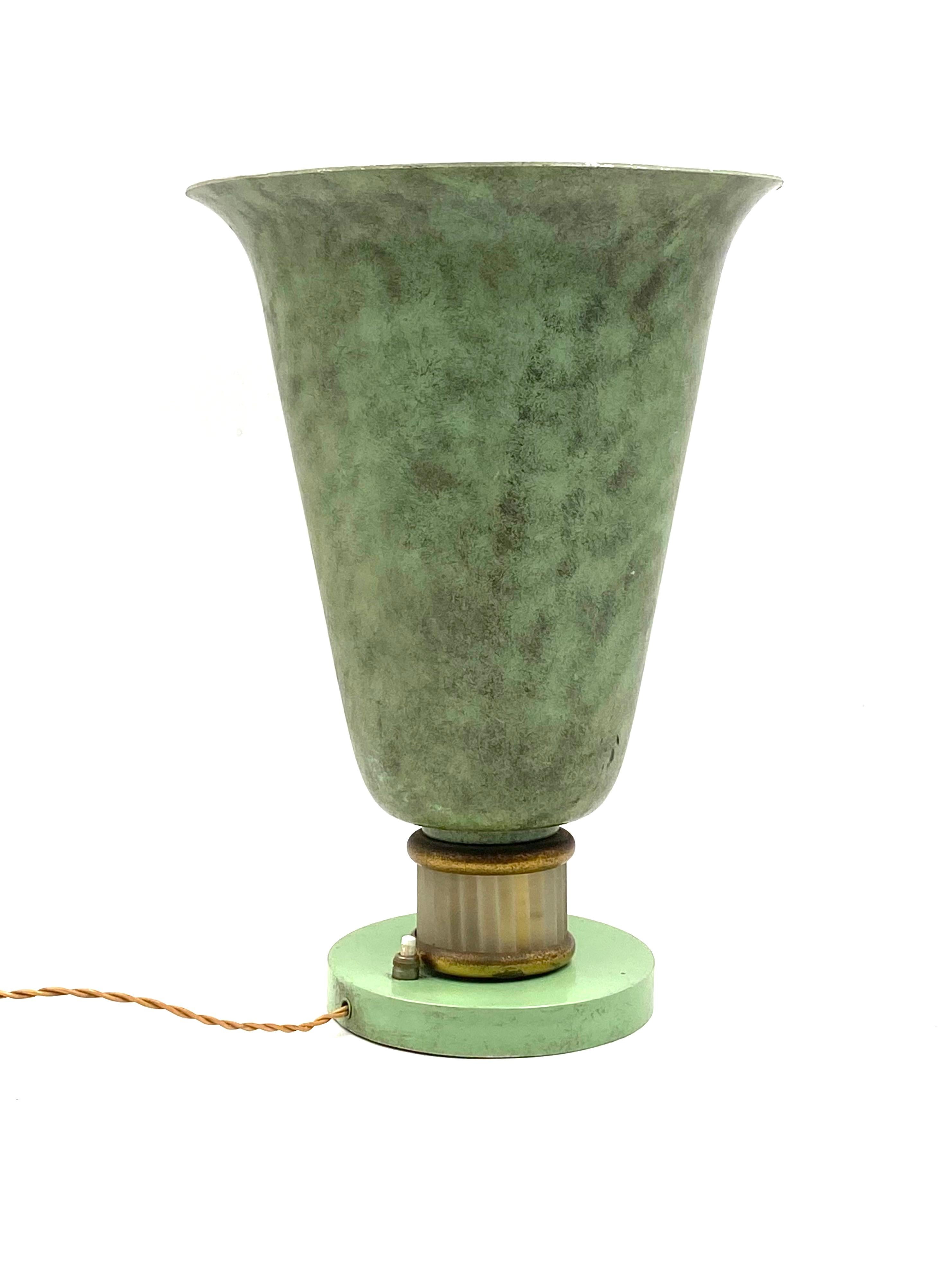 Art Deco Table Lamp attributed to Edmond Etling, France, ca. 1920s For Sale 2