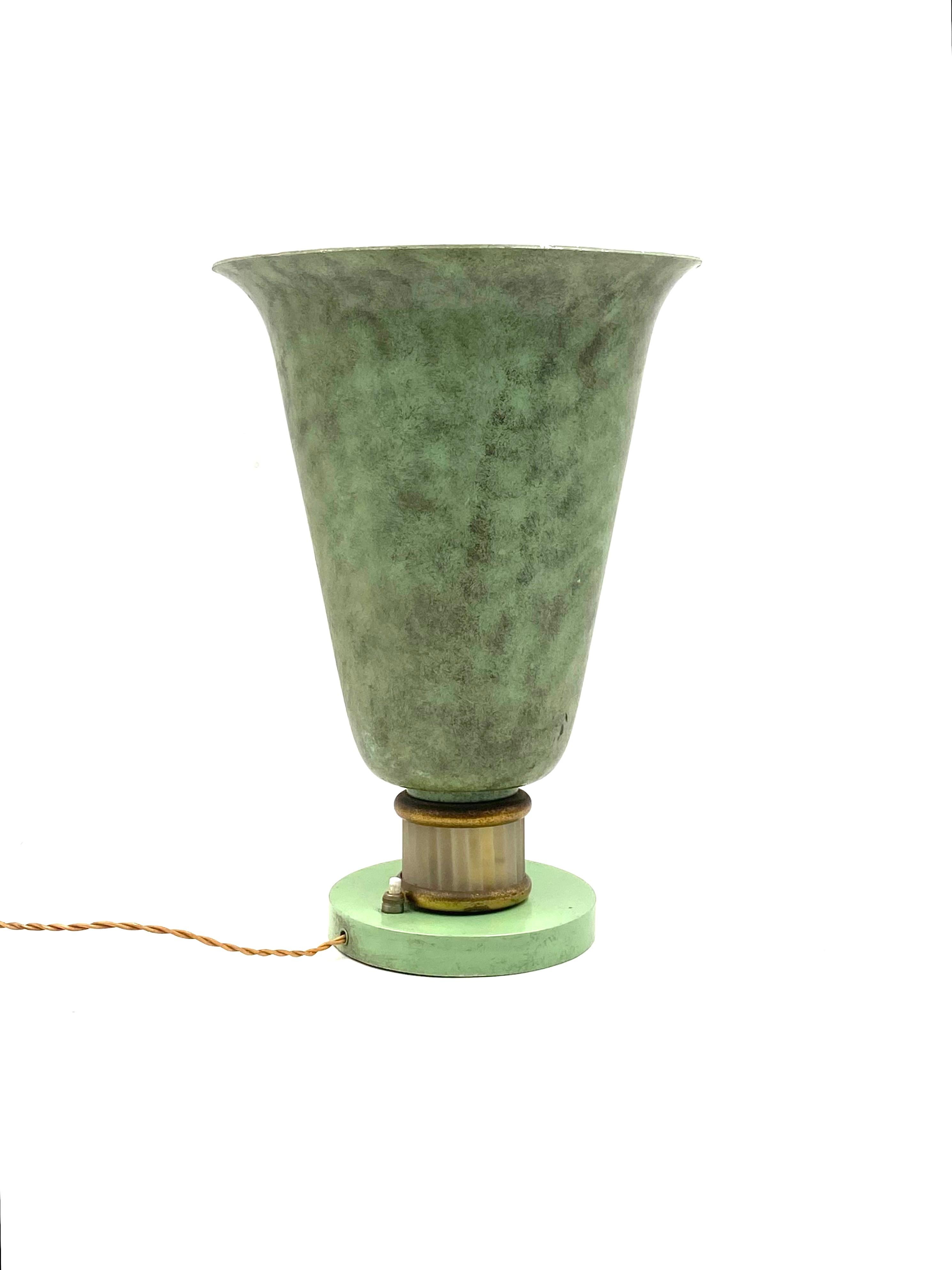 Lampe de table Art déco attribuée à Edmond Etling, France, vers 1920 en vente 3