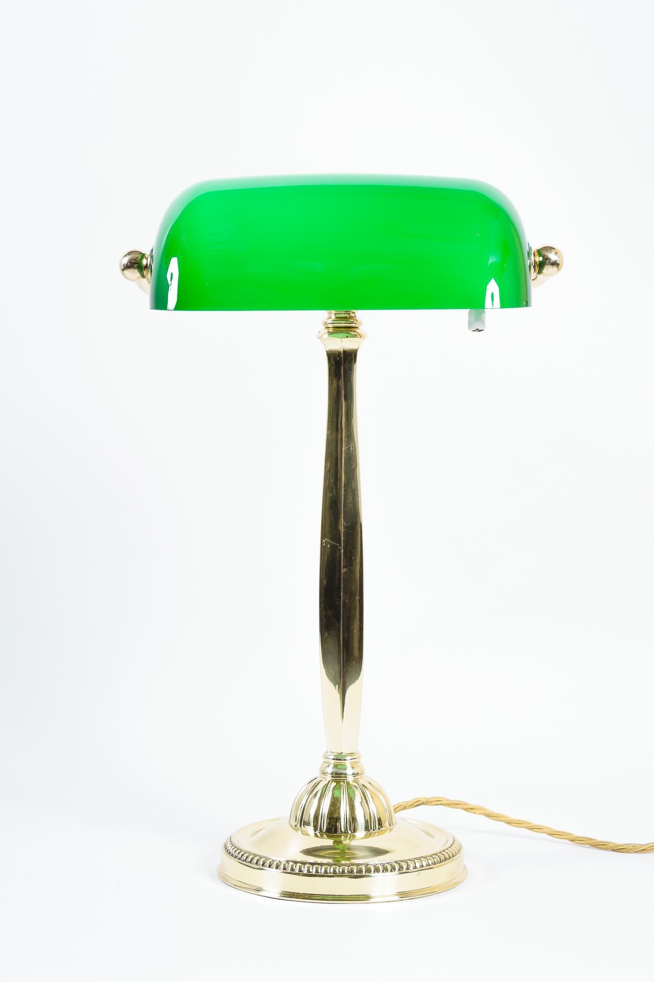 Austrian Art Deco Table Lamp 'Banker Lamp' Vienna, around 1920s