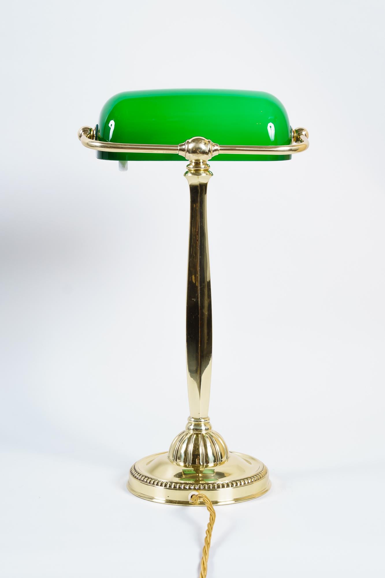 Early 20th Century Art Deco Table Lamp 'Banker Lamp' Vienna, around 1920s