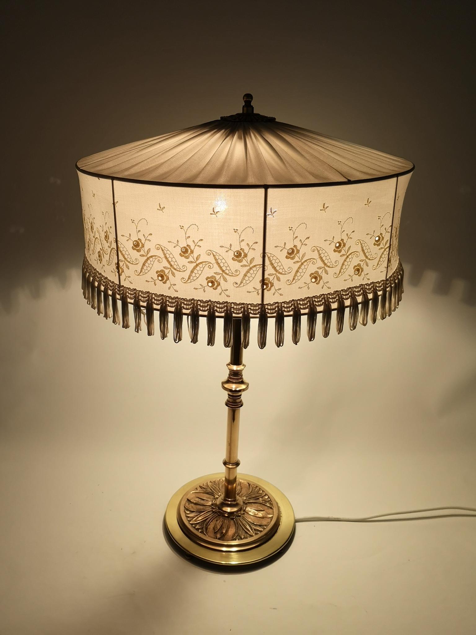 Art Deco Table Lamp Brass and Copper, Sweden, 1930s 4