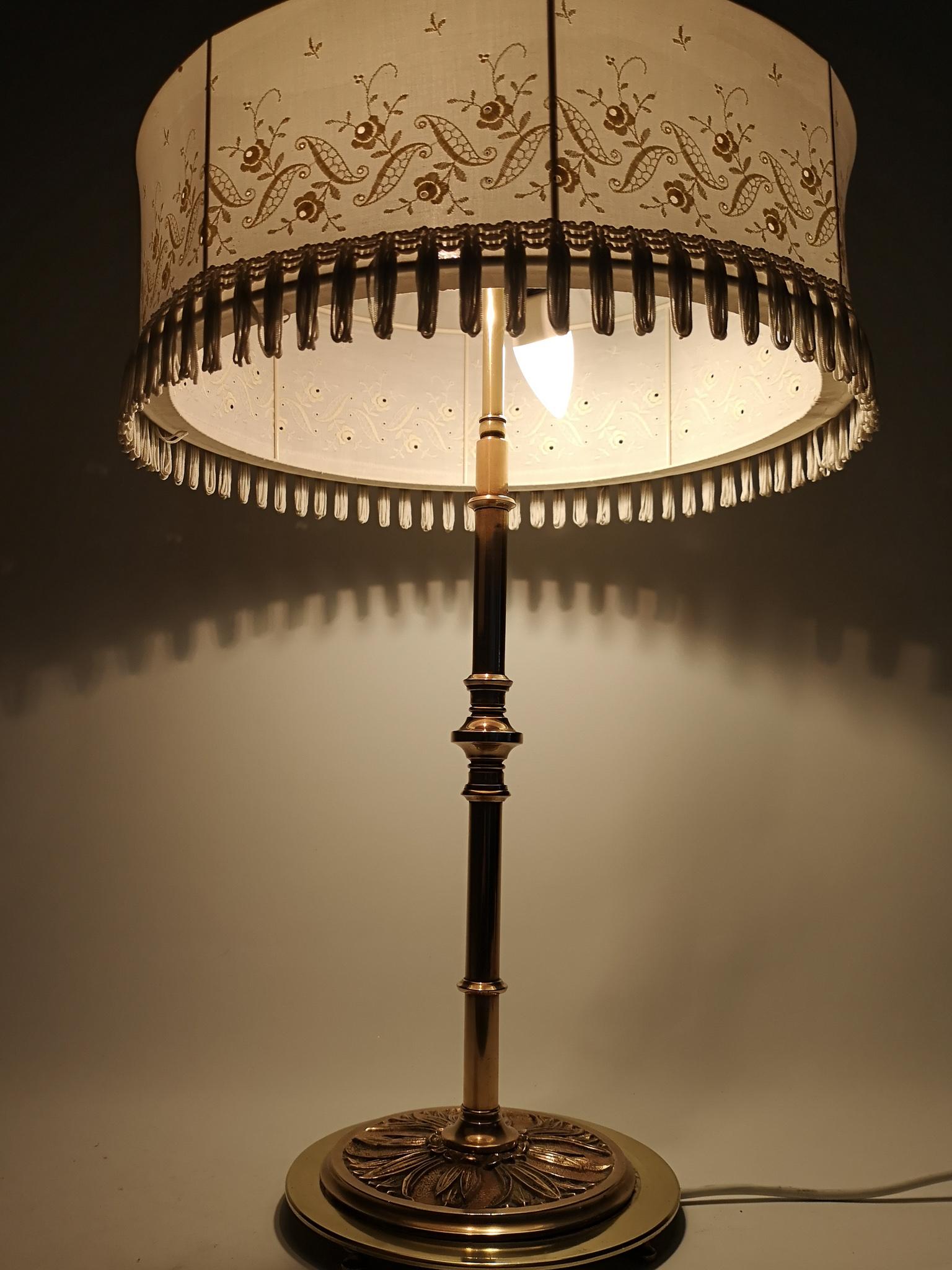 Art Deco Table Lamp Brass and Copper, Sweden, 1930s 5