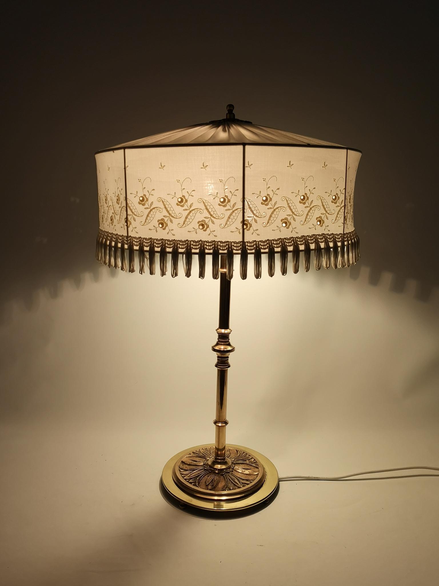 Art Deco Table Lamp Brass and Copper, Sweden, 1930s 3