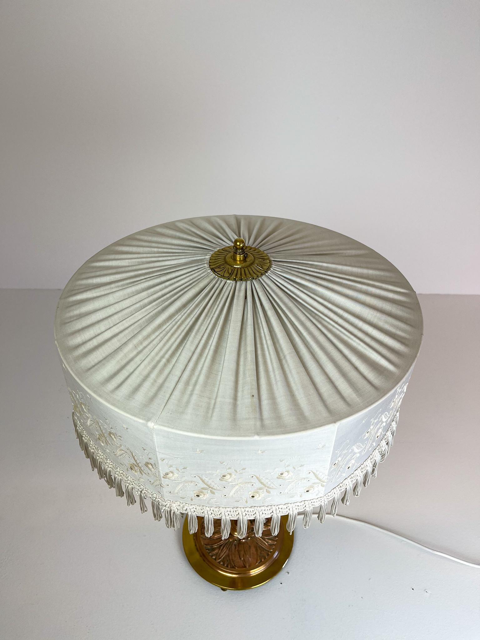 Lámpara de mesa Art Déco Latón y cobre, Suecia, años 30 en venta 3
