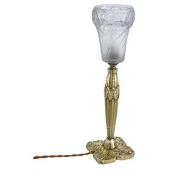 Art Deco Table Lamp Bronze glass, 1930s
