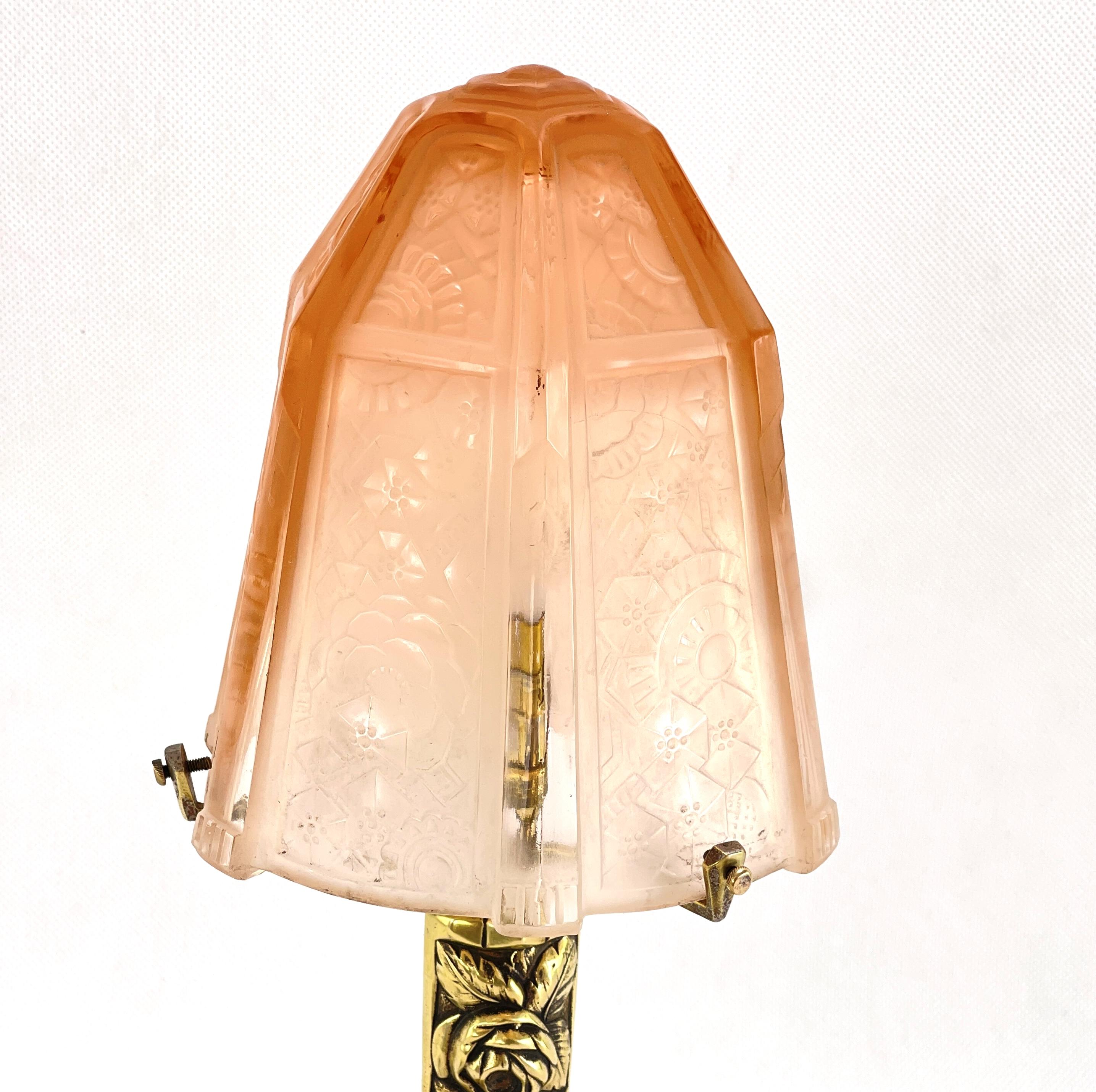 French Art Deco Table Lamp Bronze Lampe Pierre Maynadier & Cie.