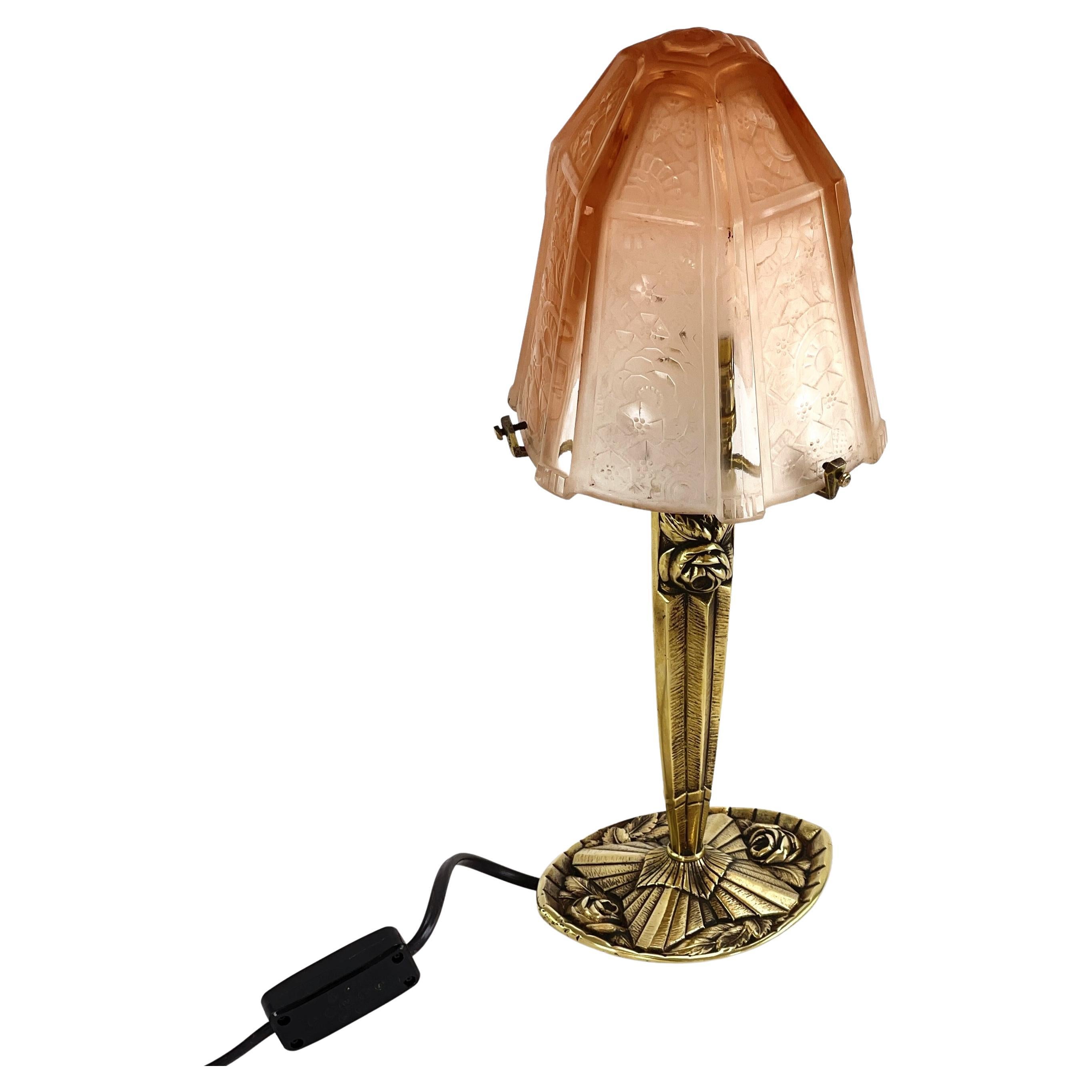 Art Deco Table Lamp Bronze Lampe Pierre Maynadier & Cie.