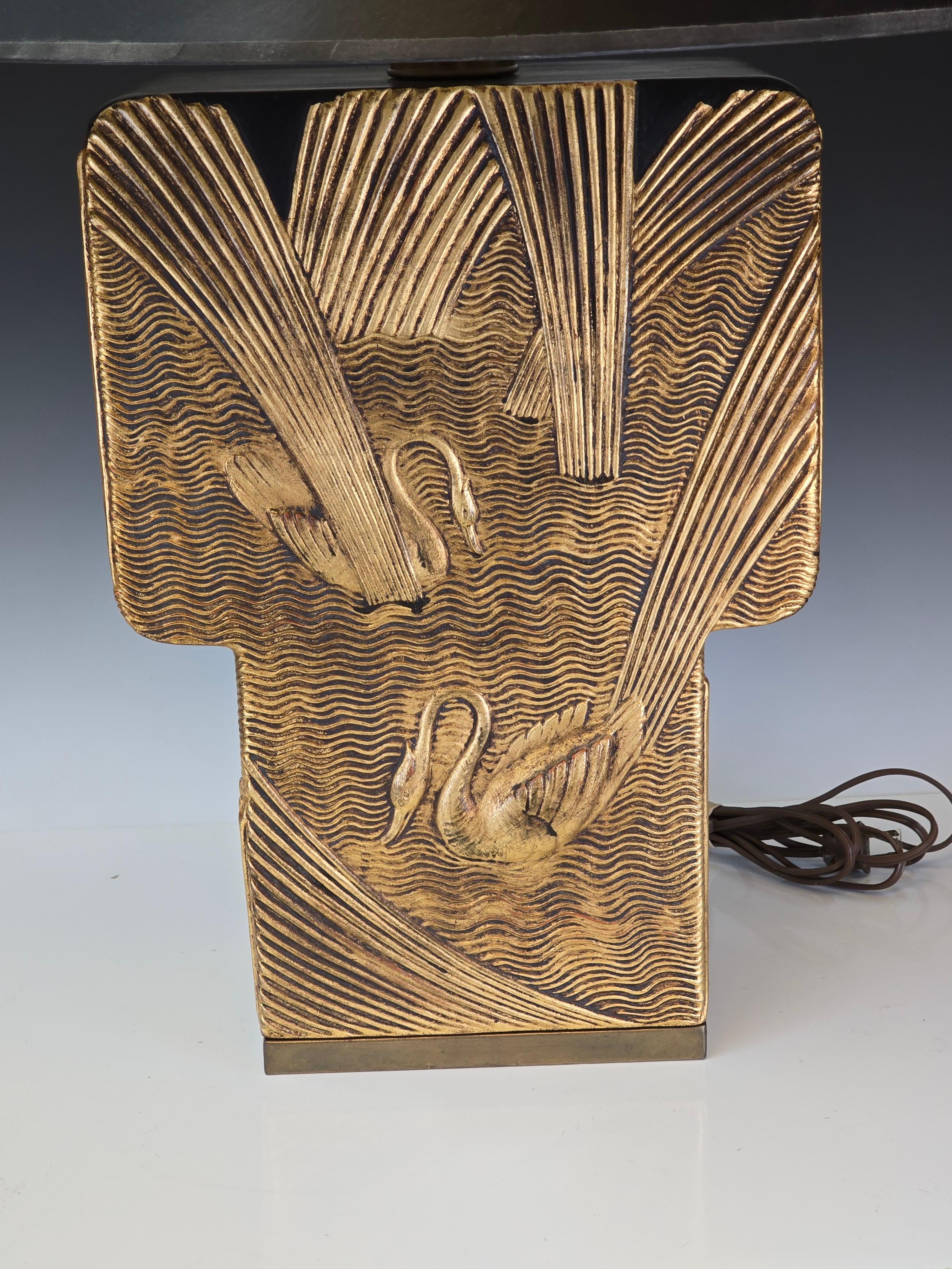 Lacquered Art Deco Table Lamp by Chapman, 1982 For Sale