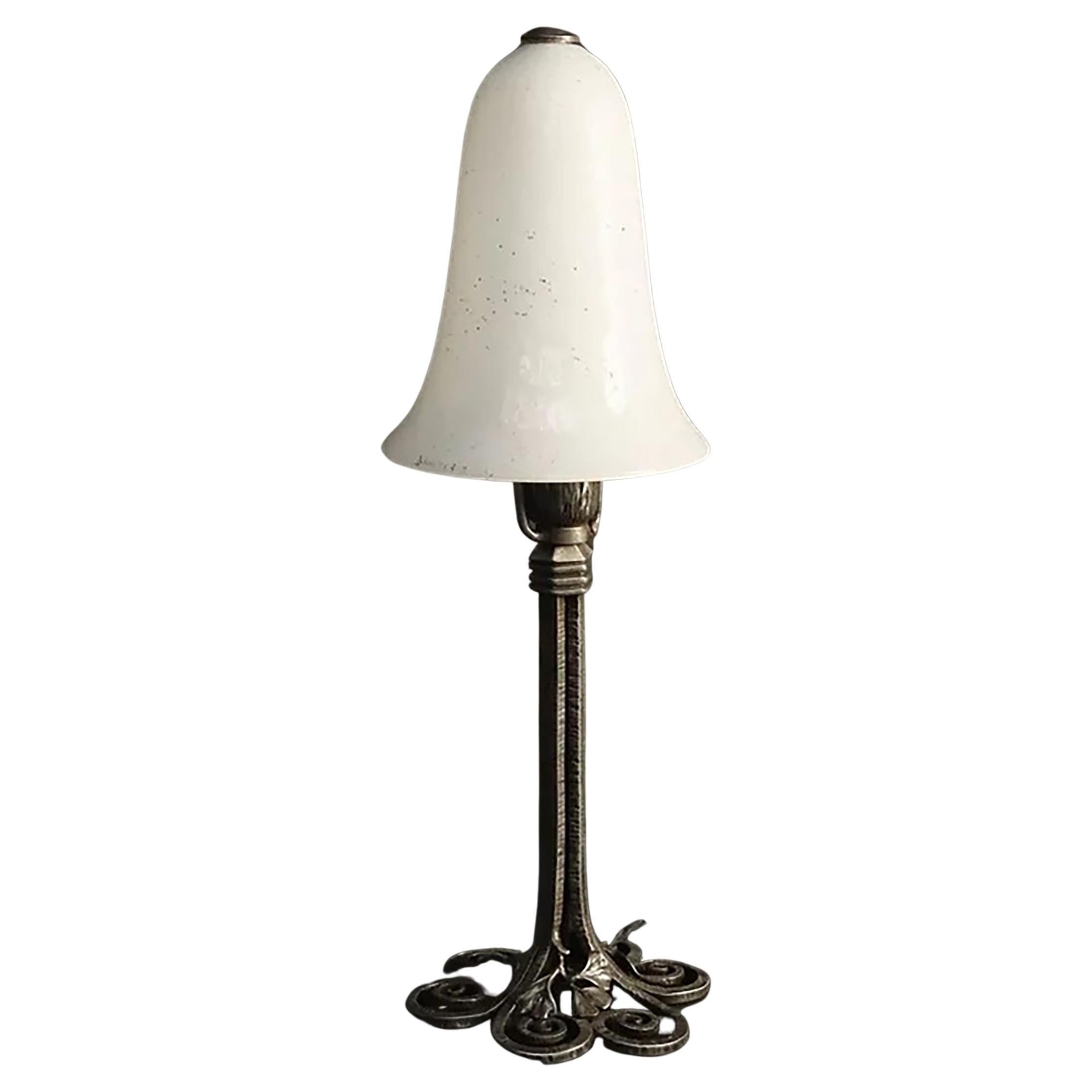 Art Deco Table Lamp by Edgar Brandt & Daum Nancy For Sale
