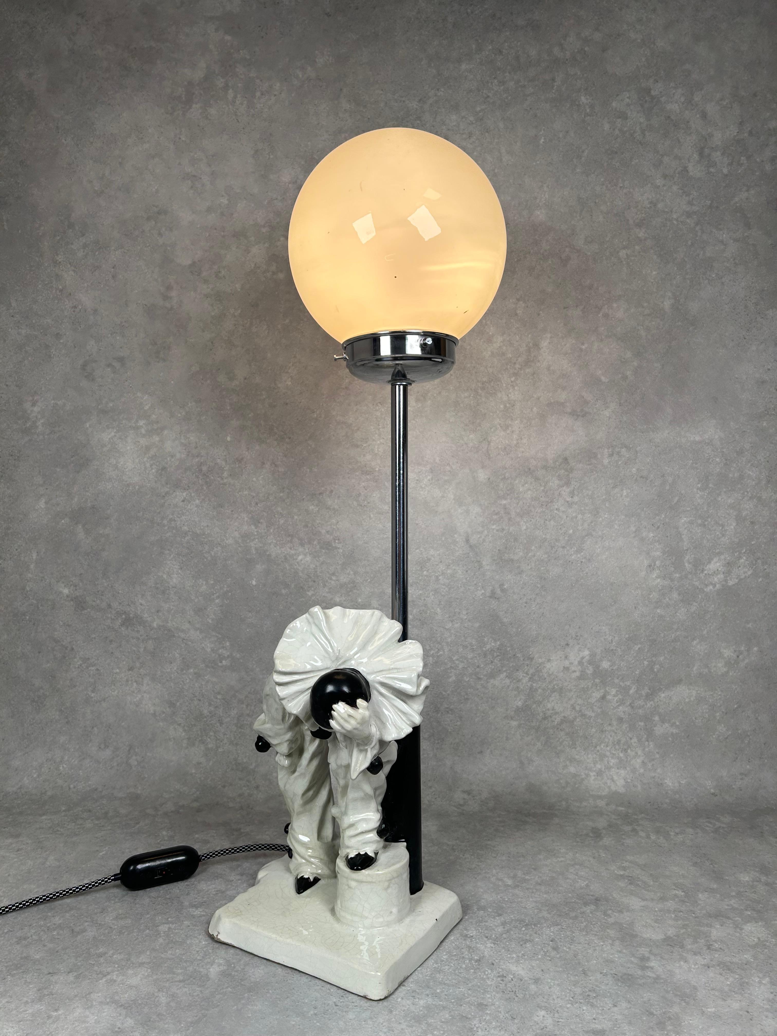 Czech Art deco table lamp by Emanuel Kodet Julián for Bechyně For Sale