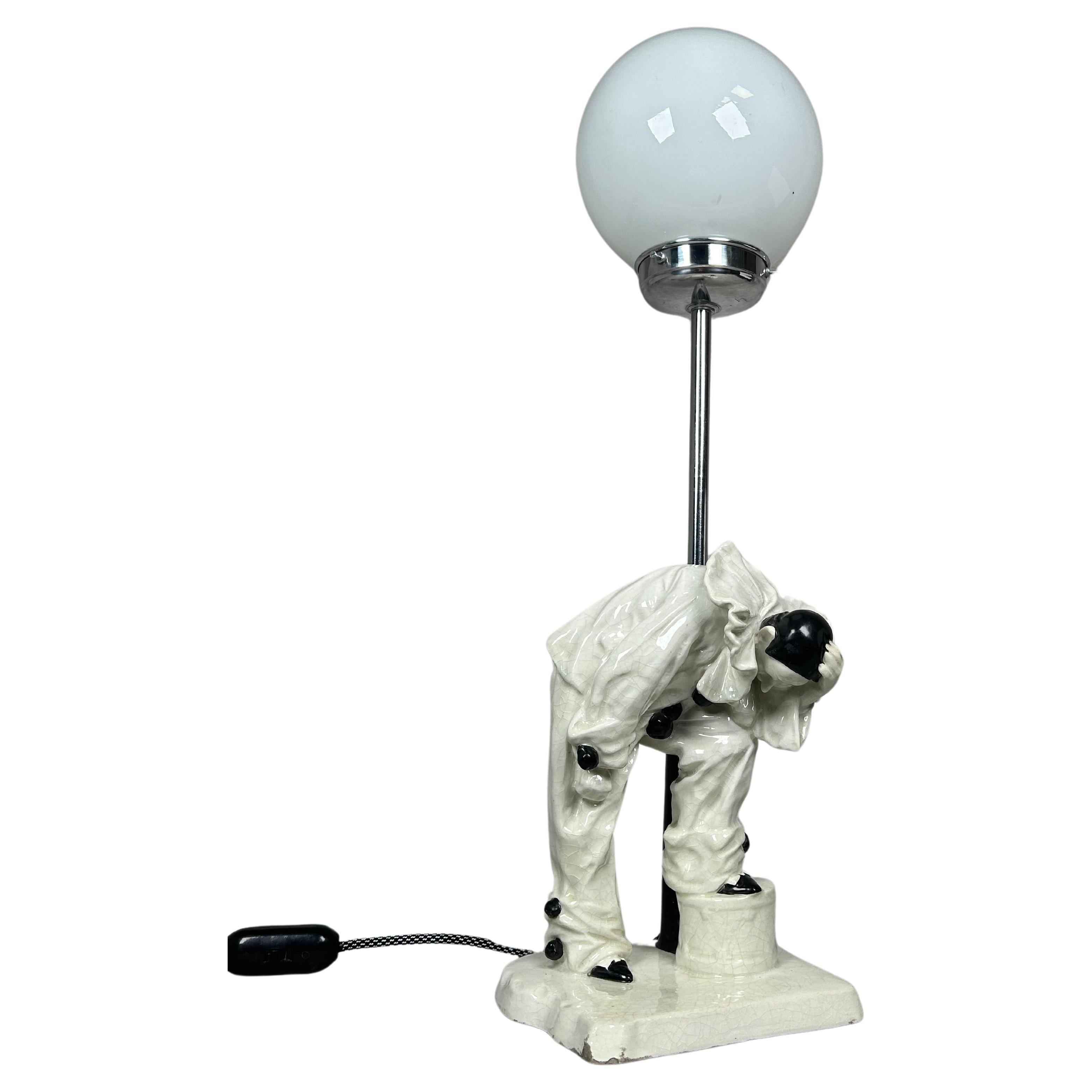 Art deco table lamp by Emanuel Kodet Julián for Bechyně For Sale
