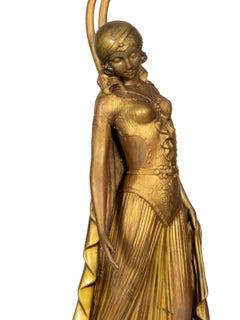 Lampe de table Art déco par Georges Van De Voorde, France, 1925