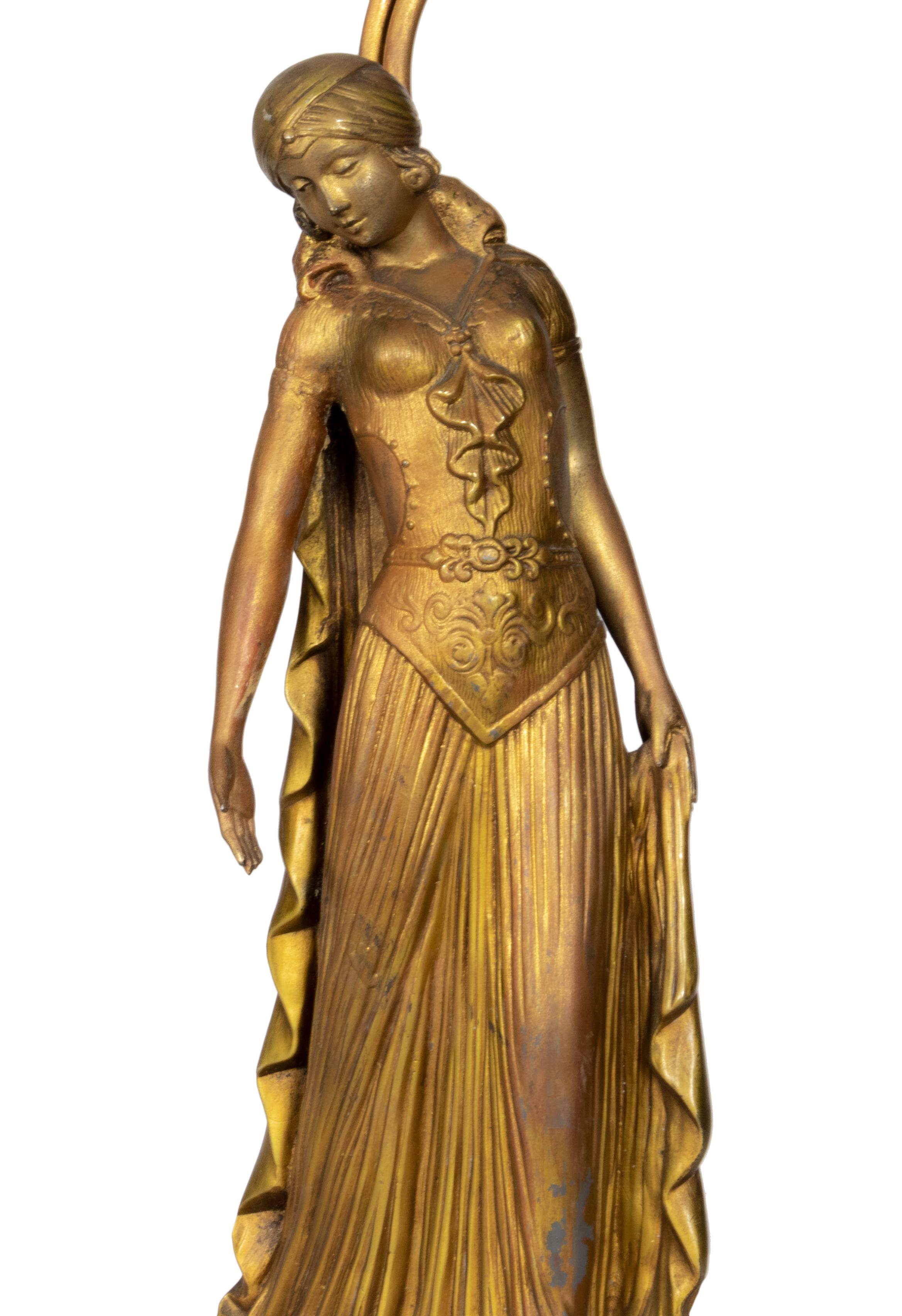 Art-Déco-Tischlampe von Georges Van De Voorde, Frankreich, 1925 (Französisch) im Angebot