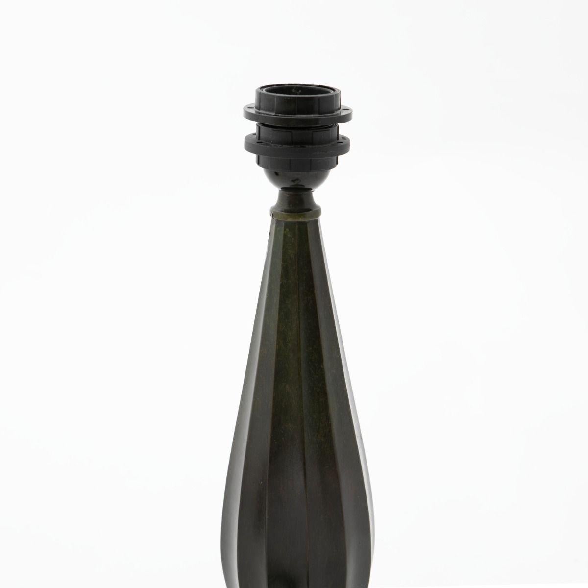 Patinated Art Deco Table Lamp By Just Andersen