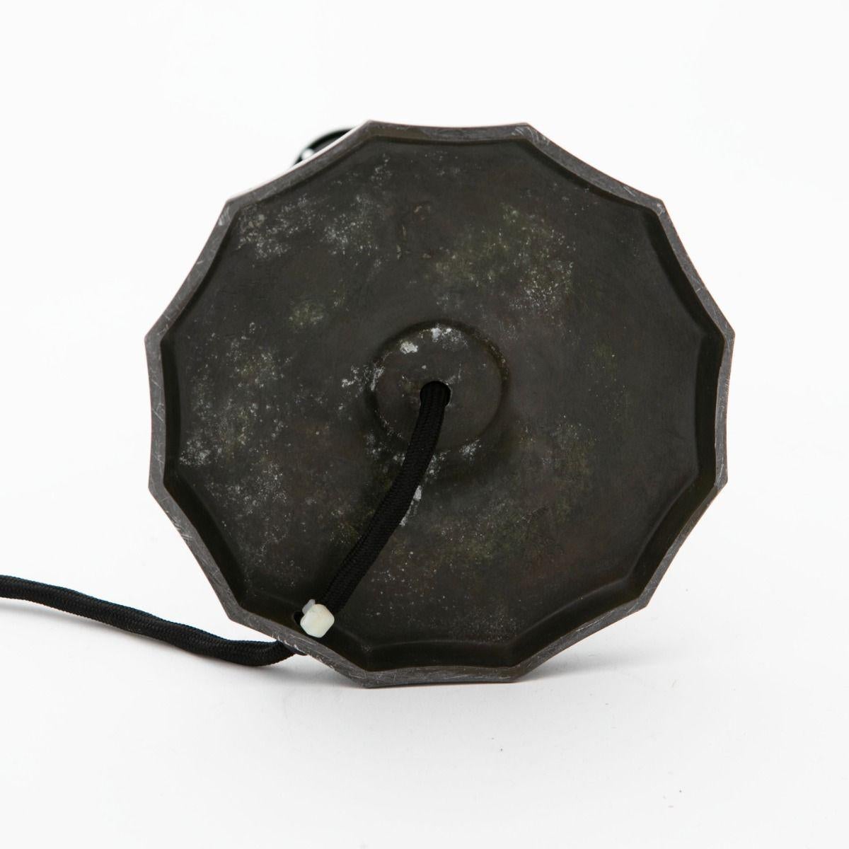 Metal Art Deco Table Lamp By Just Andersen