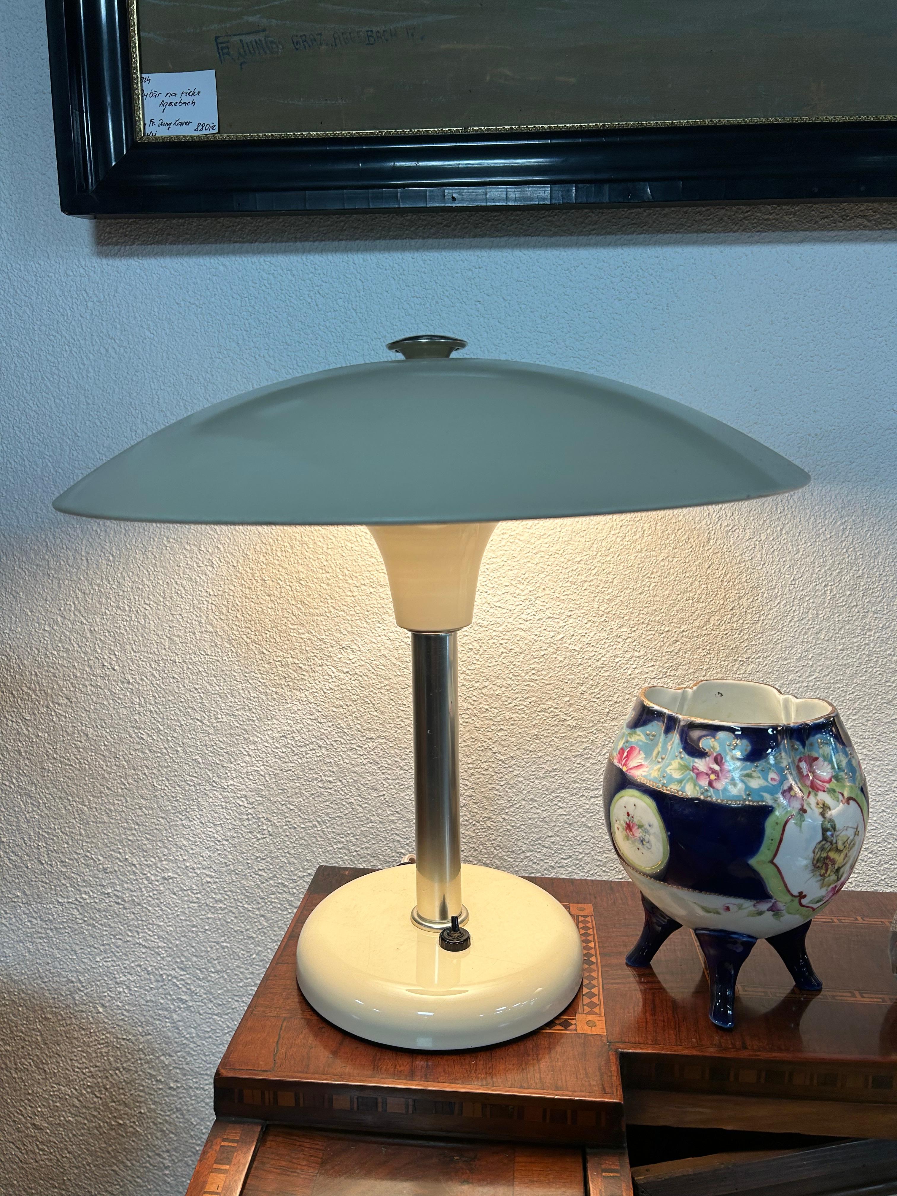 Art deco table lamp by Max Schumacher 1934 for Metallwerk Werner Schröder For Sale 2