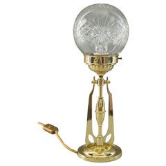 Art Deco Table Lamp circa 1918 with Original Cut-Glass