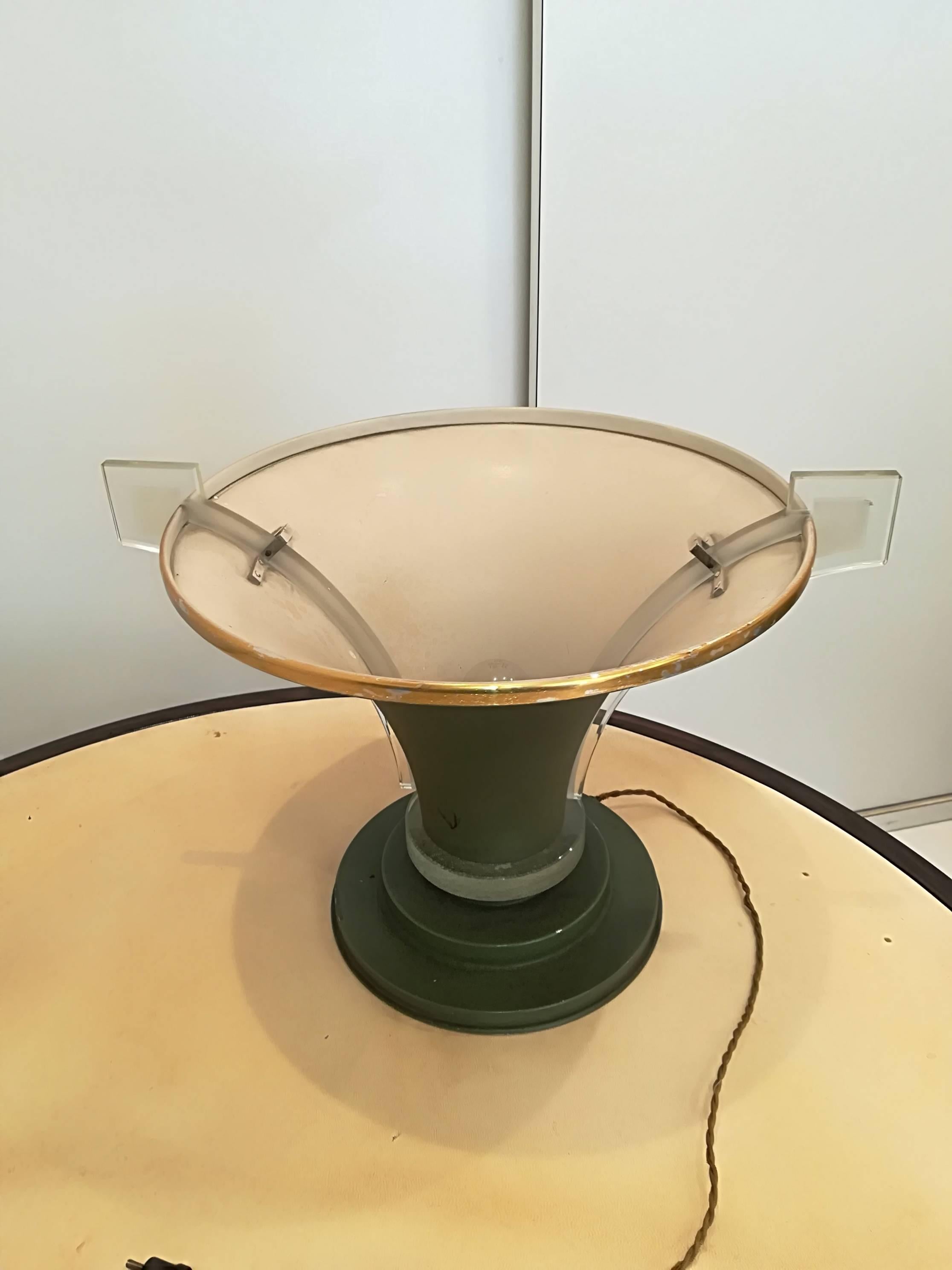 Lámpara de mesa Art Déco, circa 1930 Metal en venta