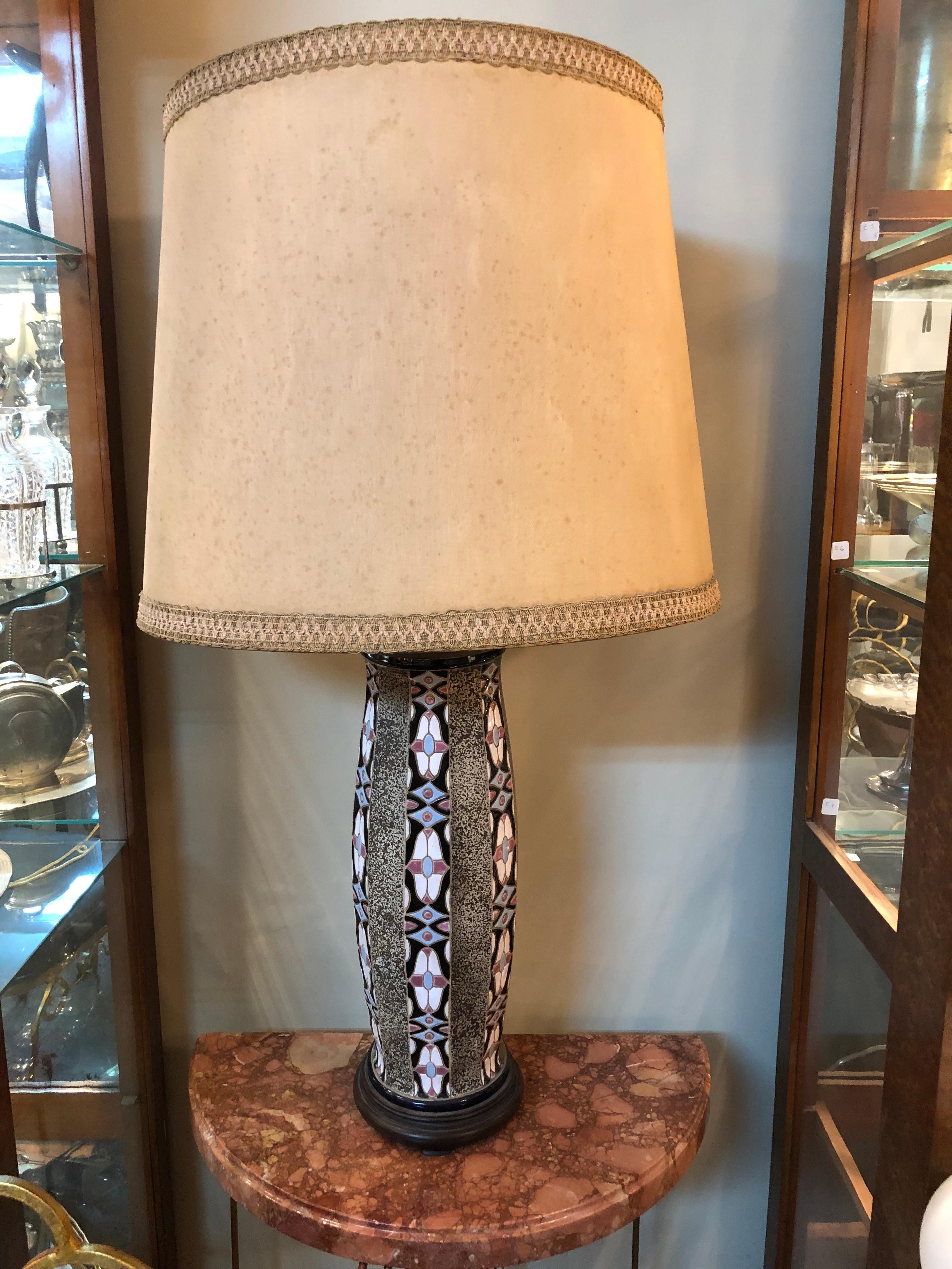 Lampada da tavolo Art Déco, Cecoslovacchia, 1920 in ceramica in vendita 10