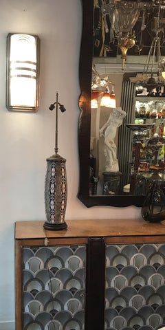 Art Deco Table Lamp, Czechoslovakia, 1920 in Ceramic