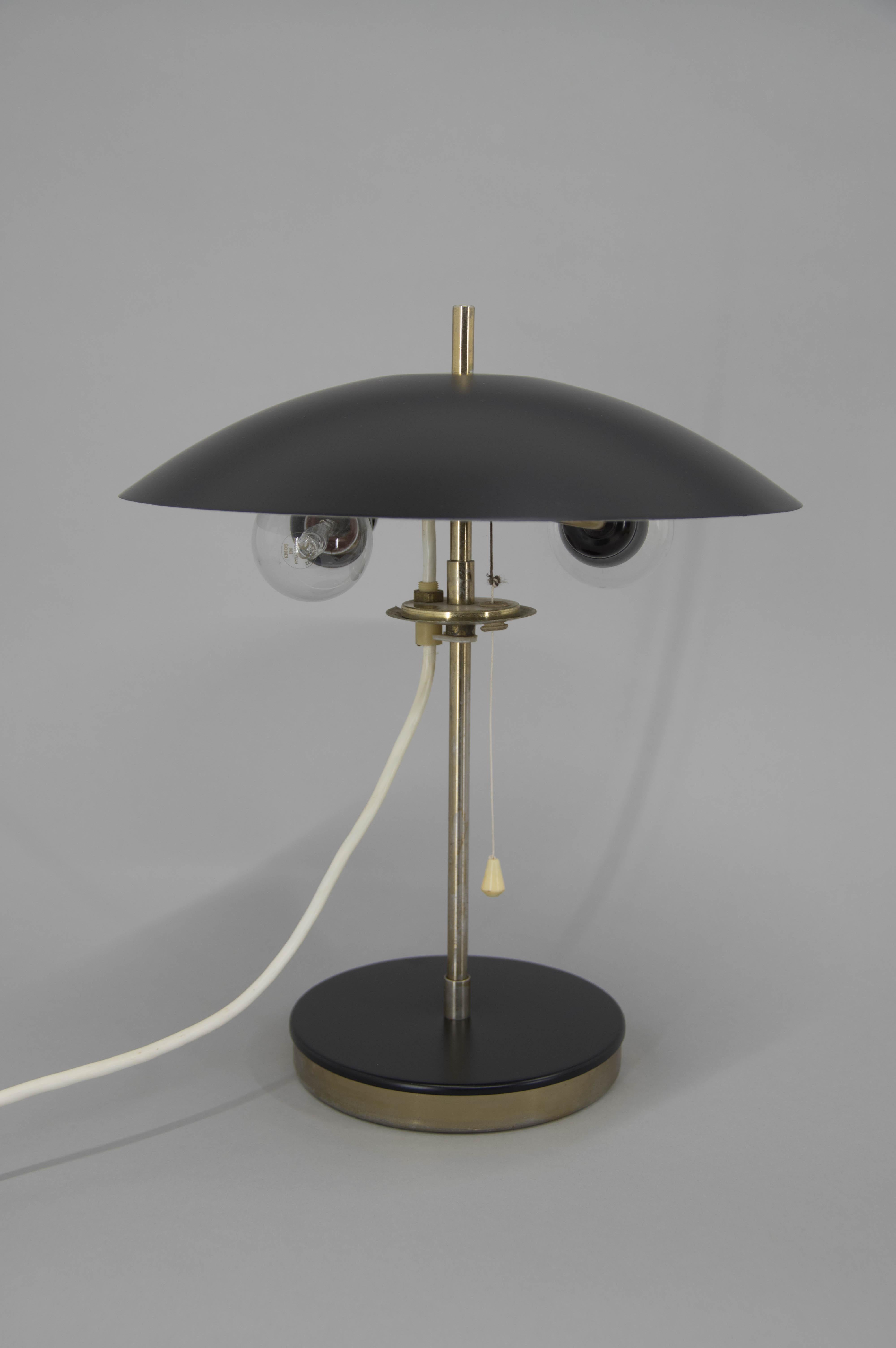 Mid-20th Century Art Deco Table Lamp, Czechoslovakia, 1950s For Sale