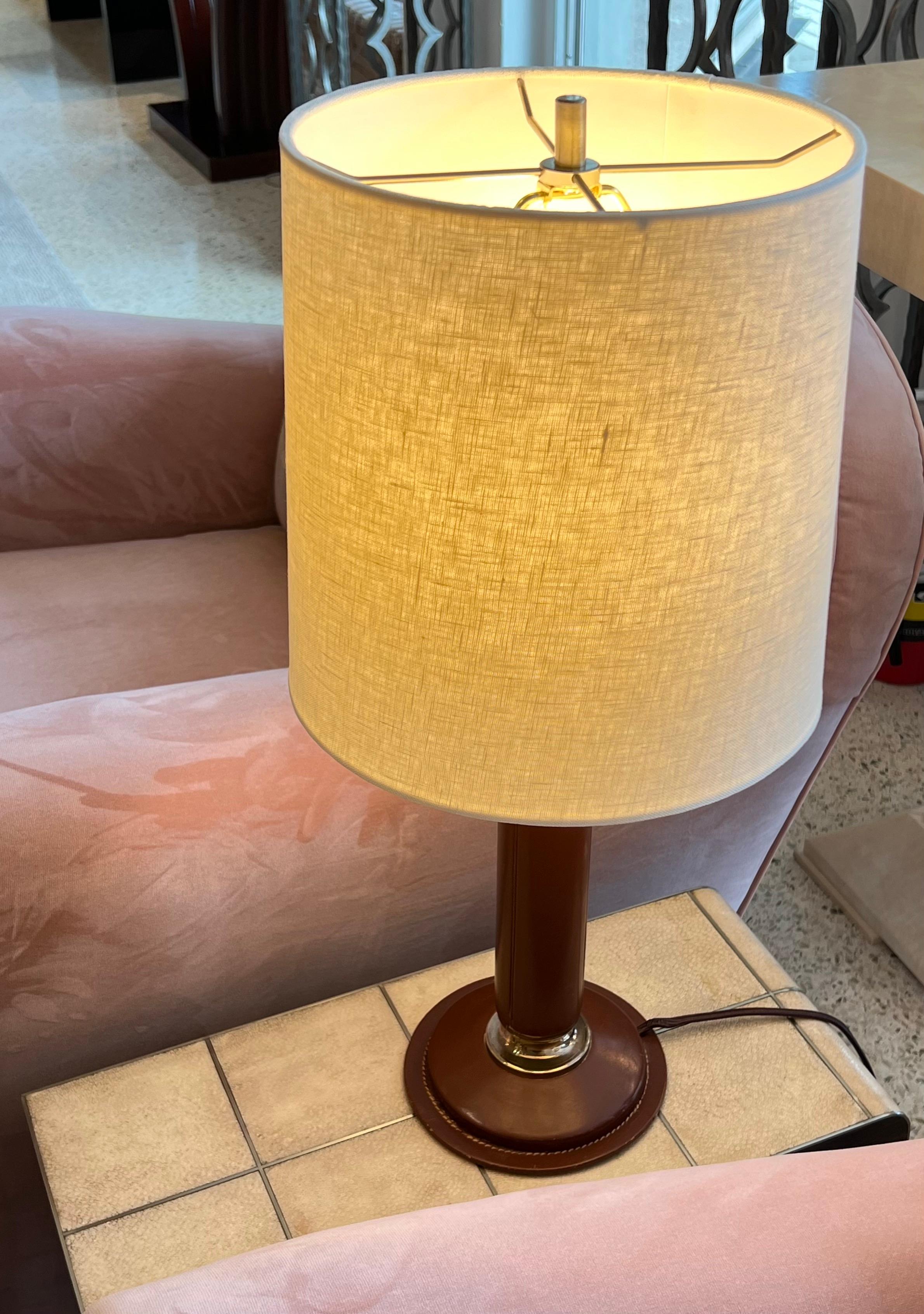 Art Deco Table Lamp in the style of Jacque Adnet In Good Condition In Miami, FL
