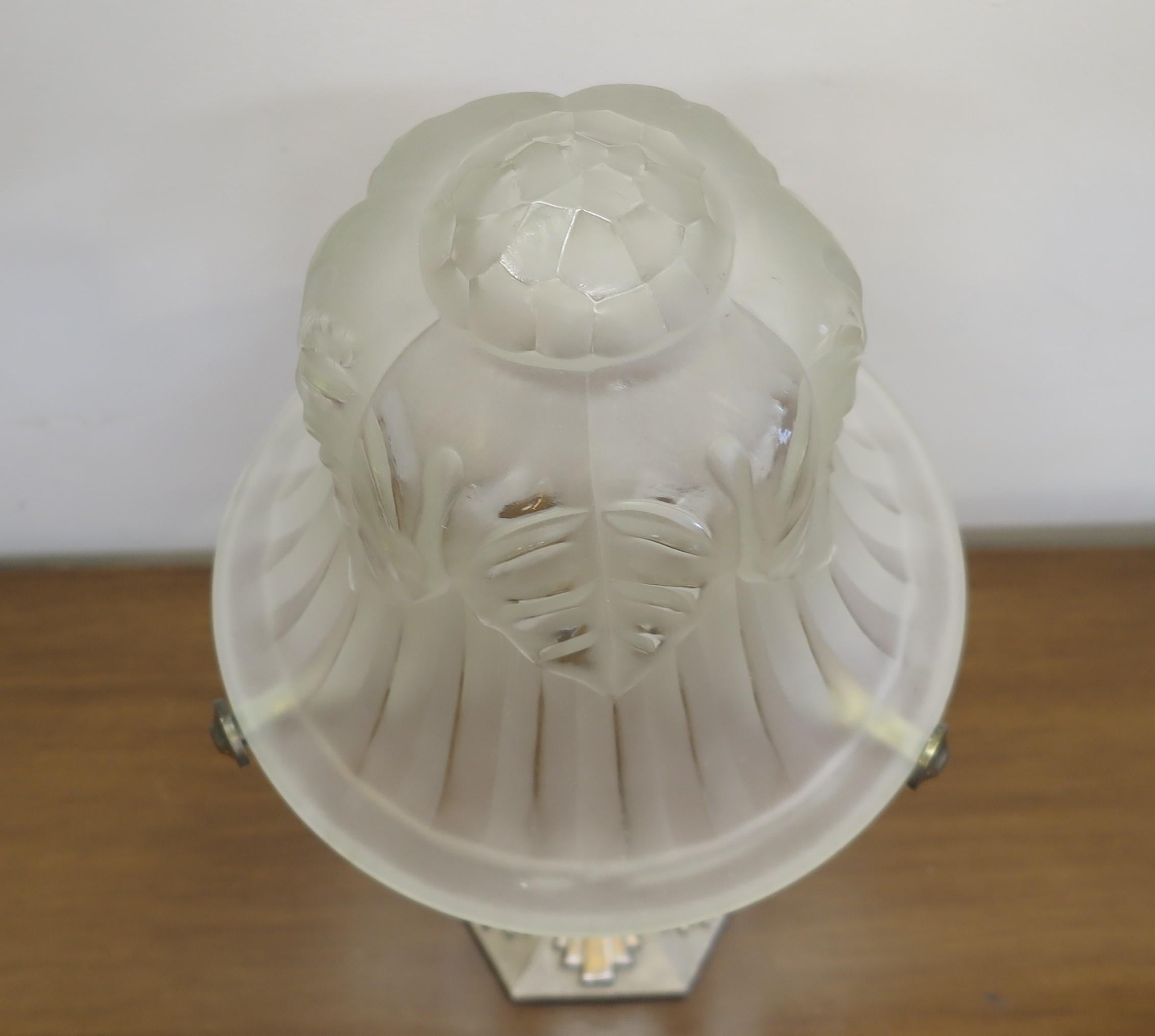 Molded Art Deco Table Lamp For Sale
