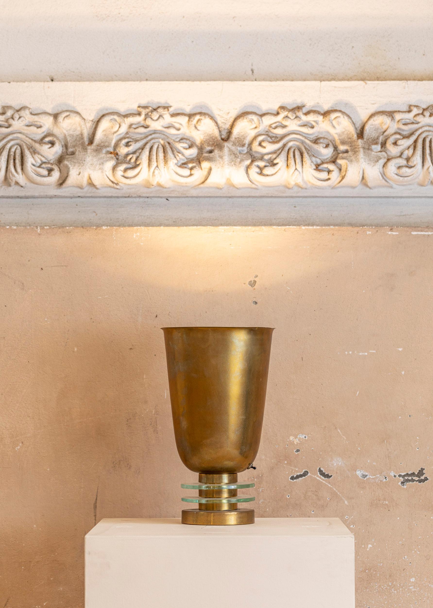 italien Lampe de table Art Déco en vente