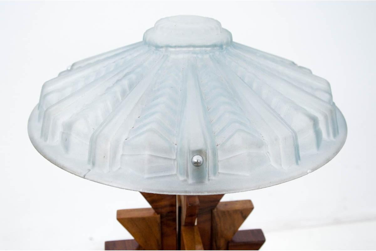 Art Deco Table Lamp In Good Condition In Chorzów, PL